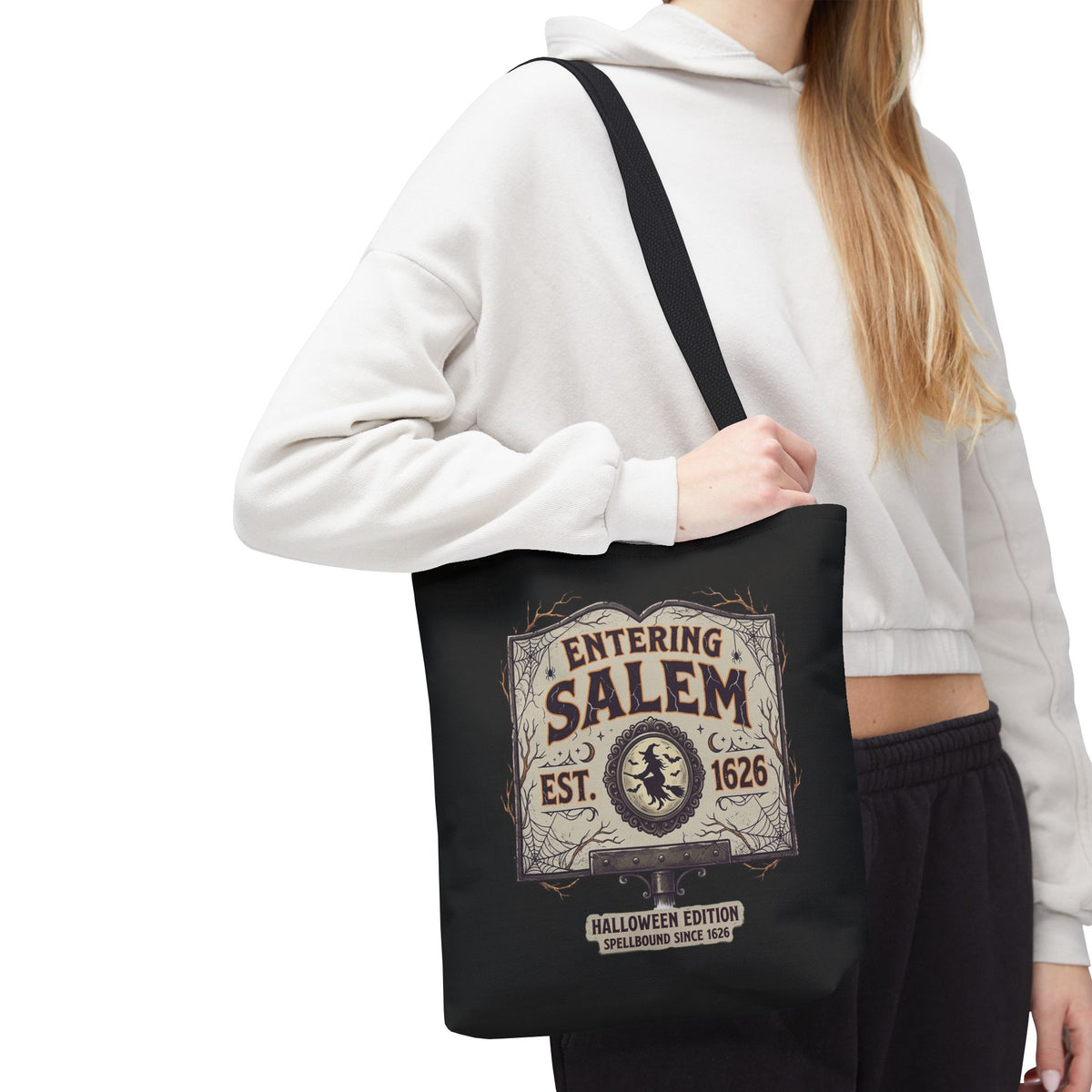 Spooky Entering Salem Tote Bag (AOP)