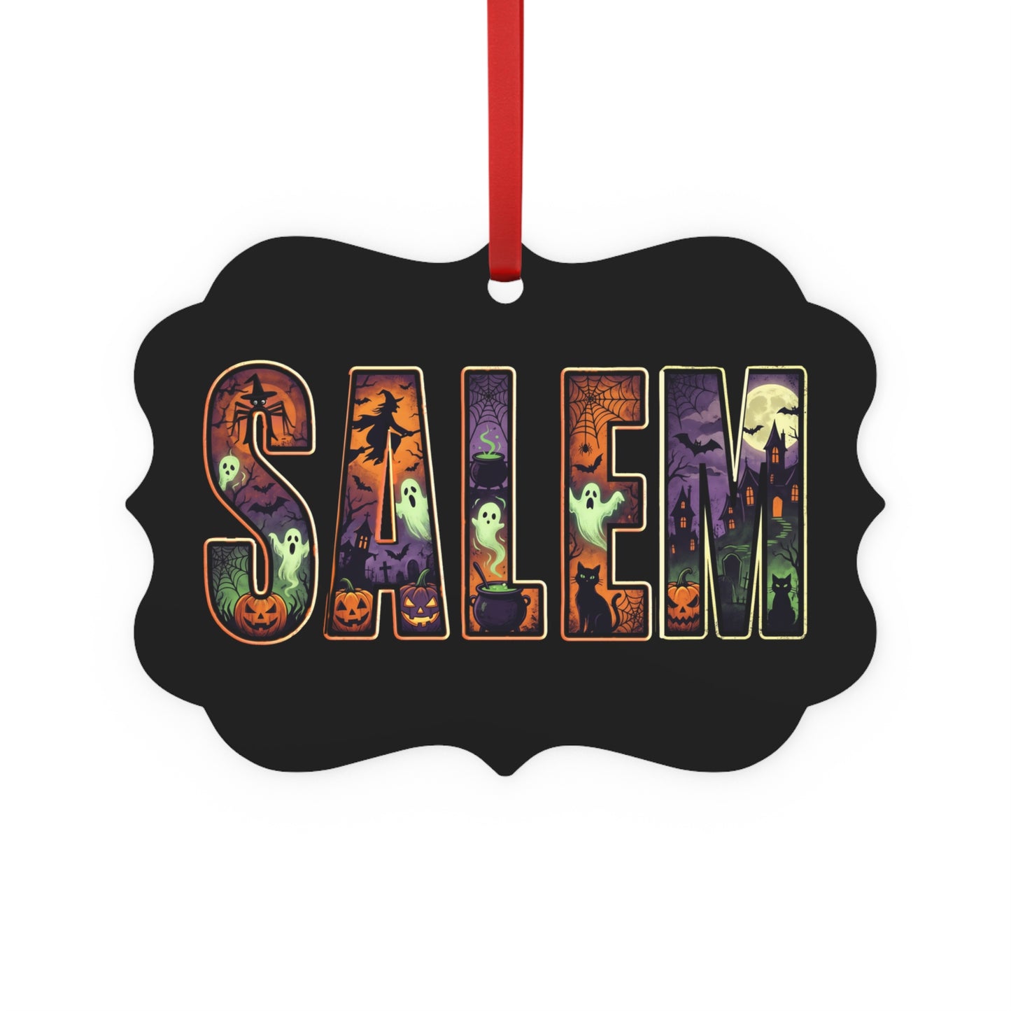 SALEM SPOOKY Metal Plaque Ornament