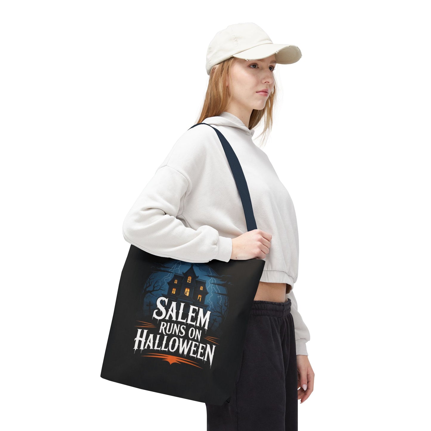 Salem Runs on Halloween Tote Bag (AOP)