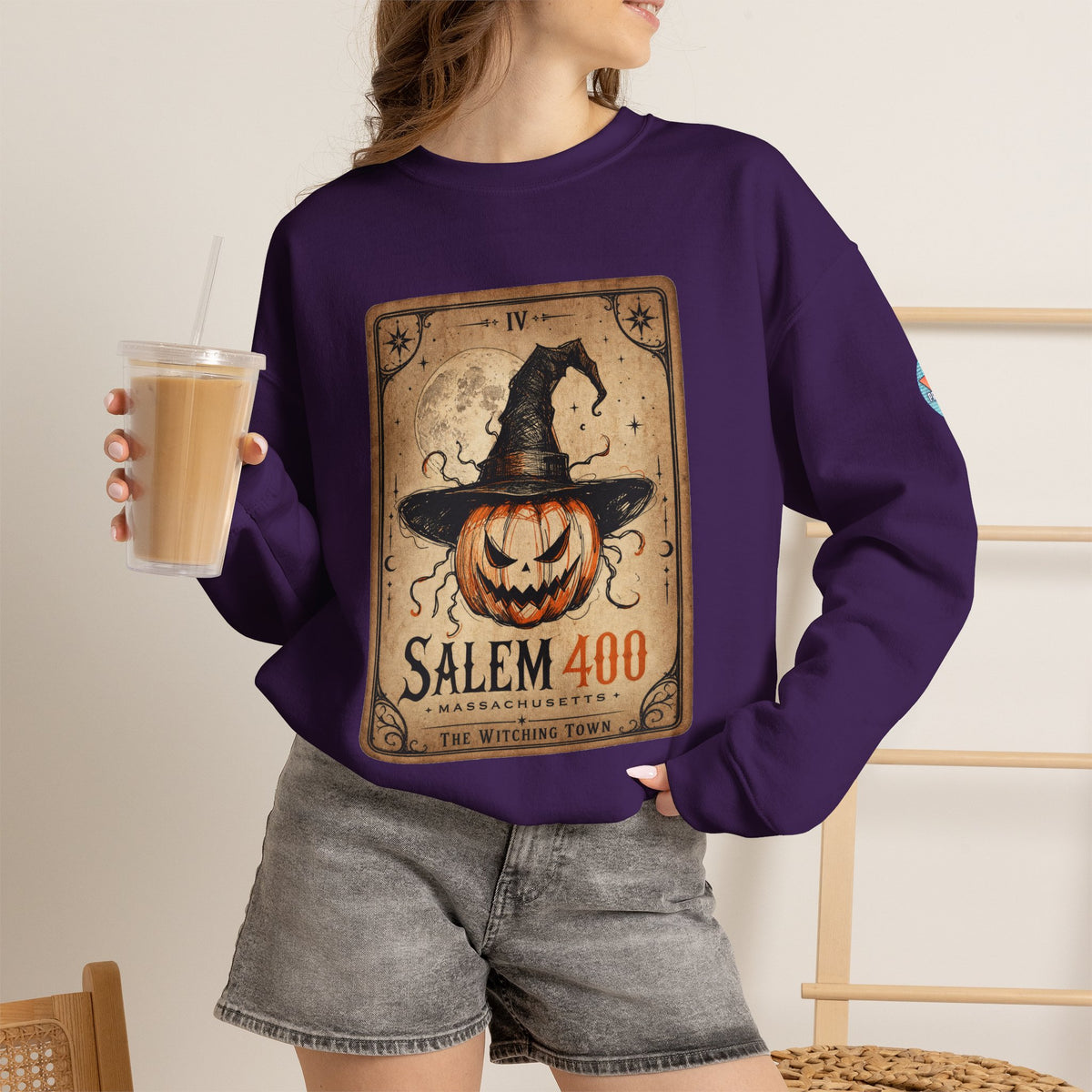 PUNKIN TAROT Unisex Heavy Blend™ Crewneck Sweatshirt – alternate view | SalemFootsteps