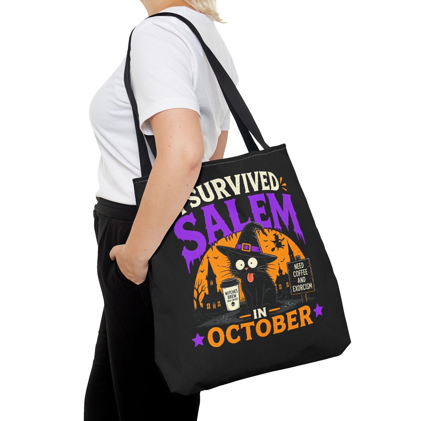 Survived Salem Cat - Tote Bag (AOP)