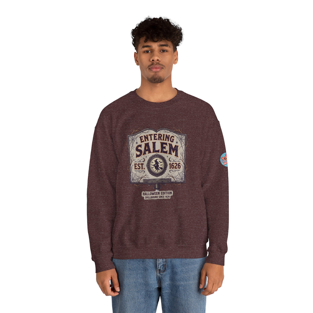 Spooky Entering Salem Unisex Heavy Blend™ Crewneck Sweatshirt