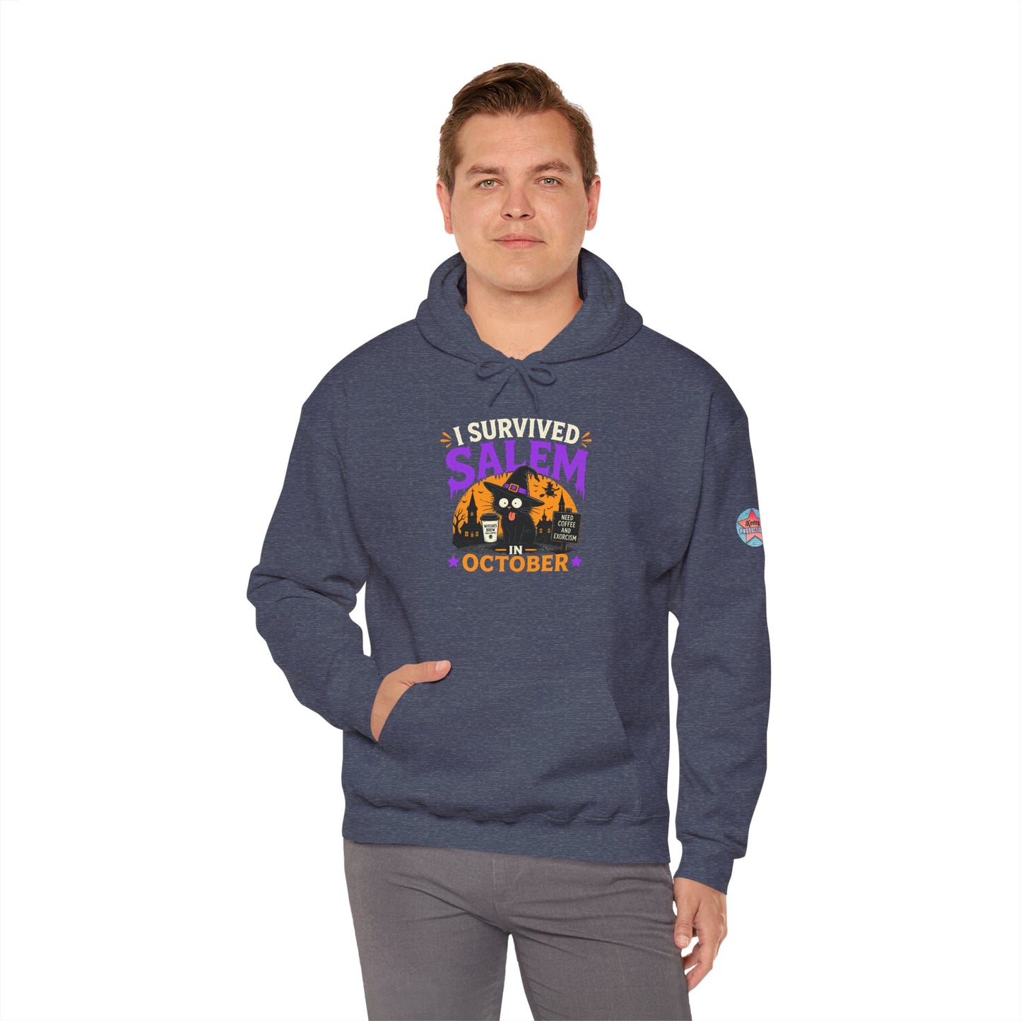Survived Salem Cat - Unisex Heavy Blend™ Hooded Sweatshirt