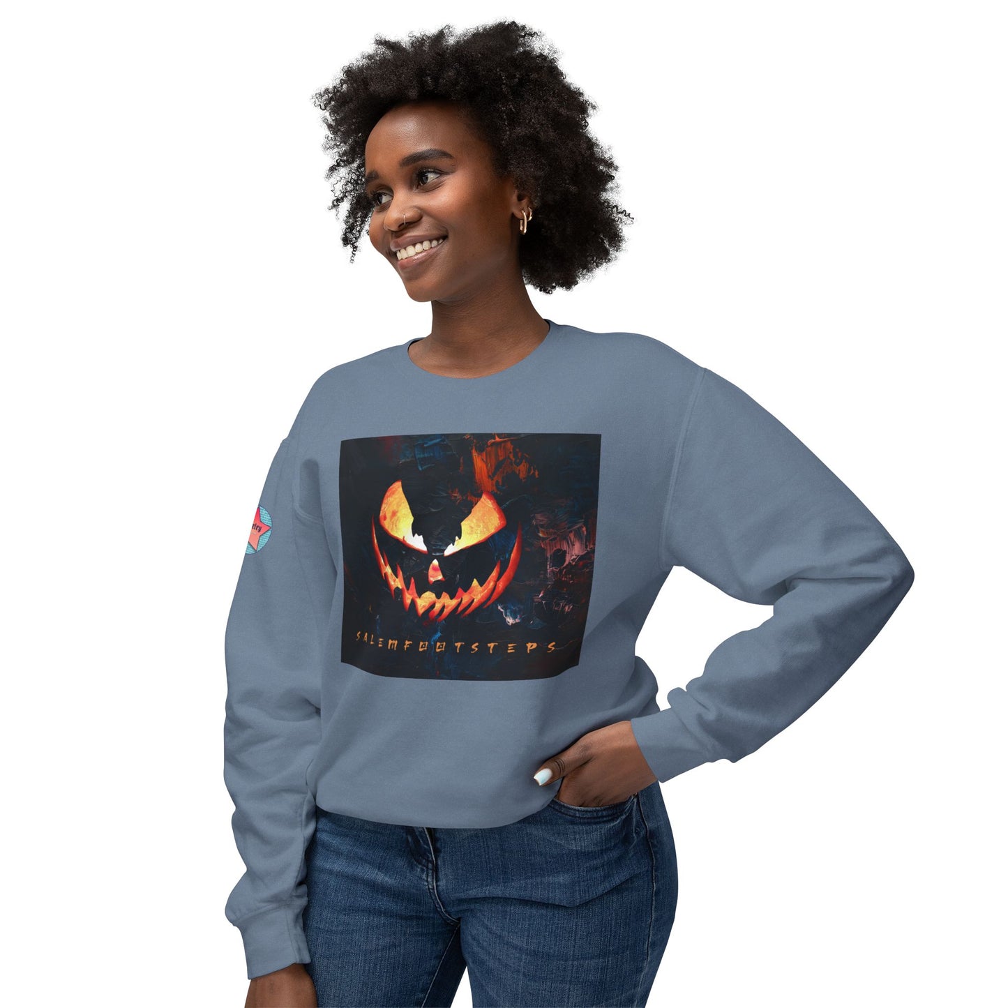 MIDNIGHT HALLOWEEN Unisex Lightweight Crewneck Sweatshirt