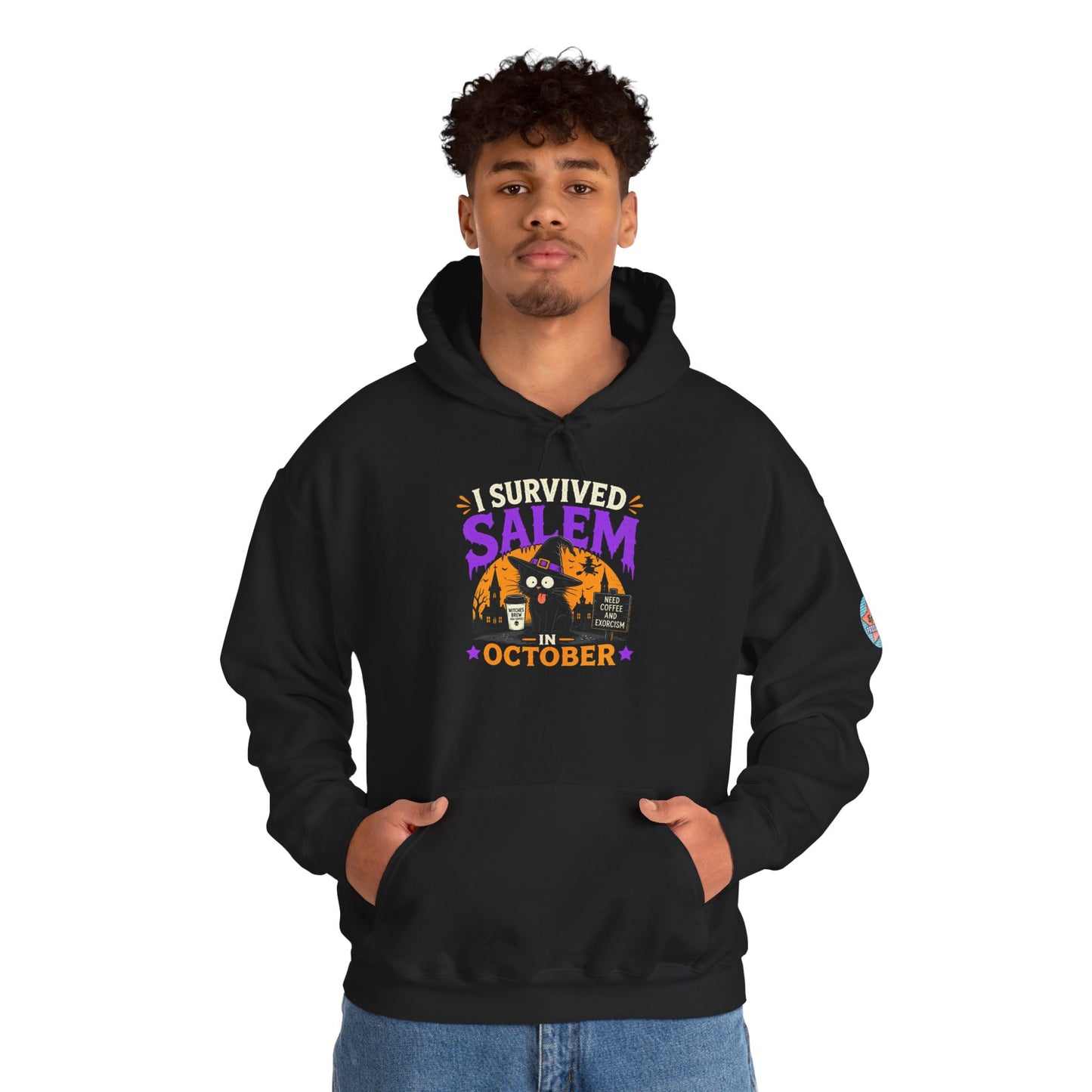 Survived Salem Cat - Unisex Heavy Blend™ Hooded Sweatshirt