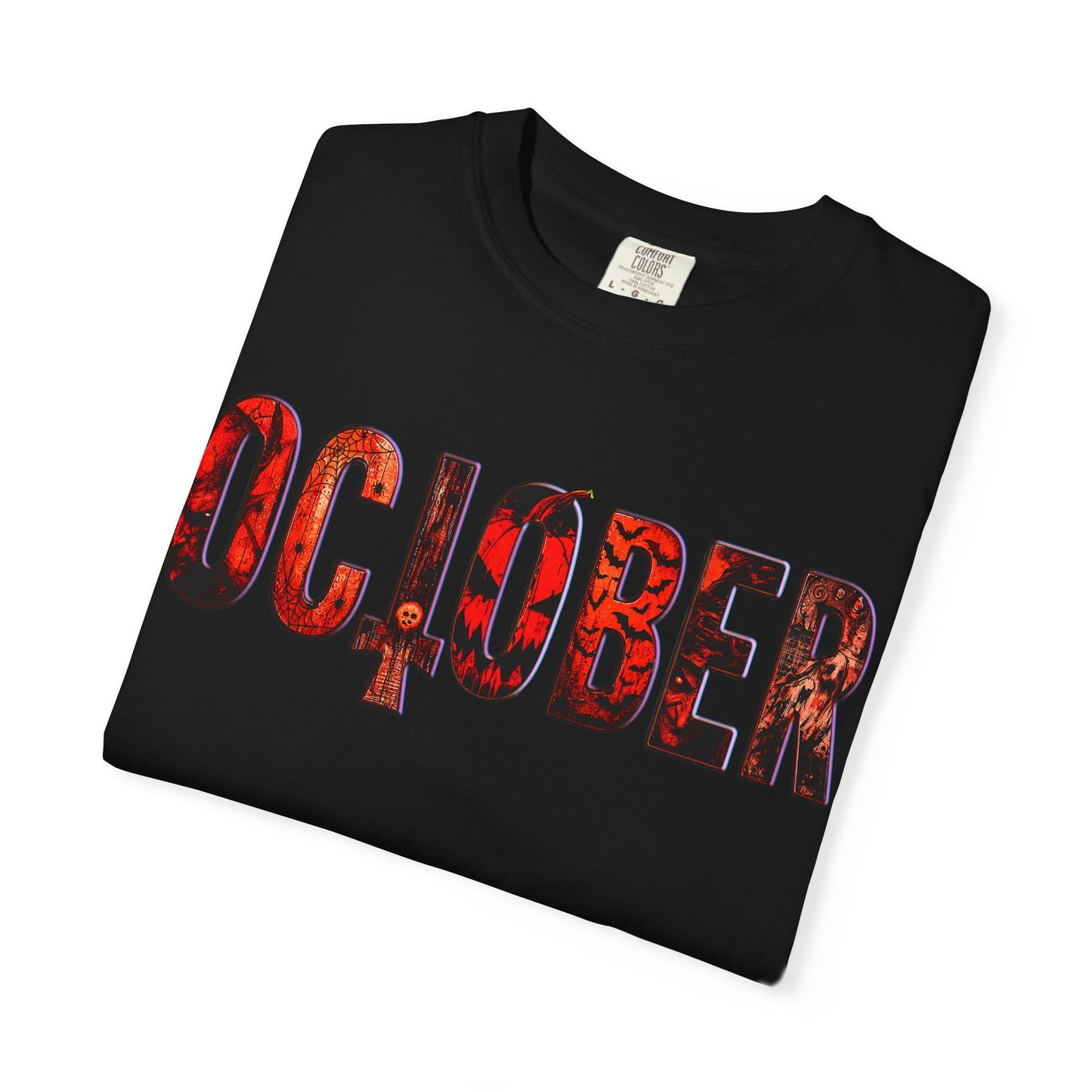 HORROR OCTOBER Unisex Garment-Dyed T-shirt
