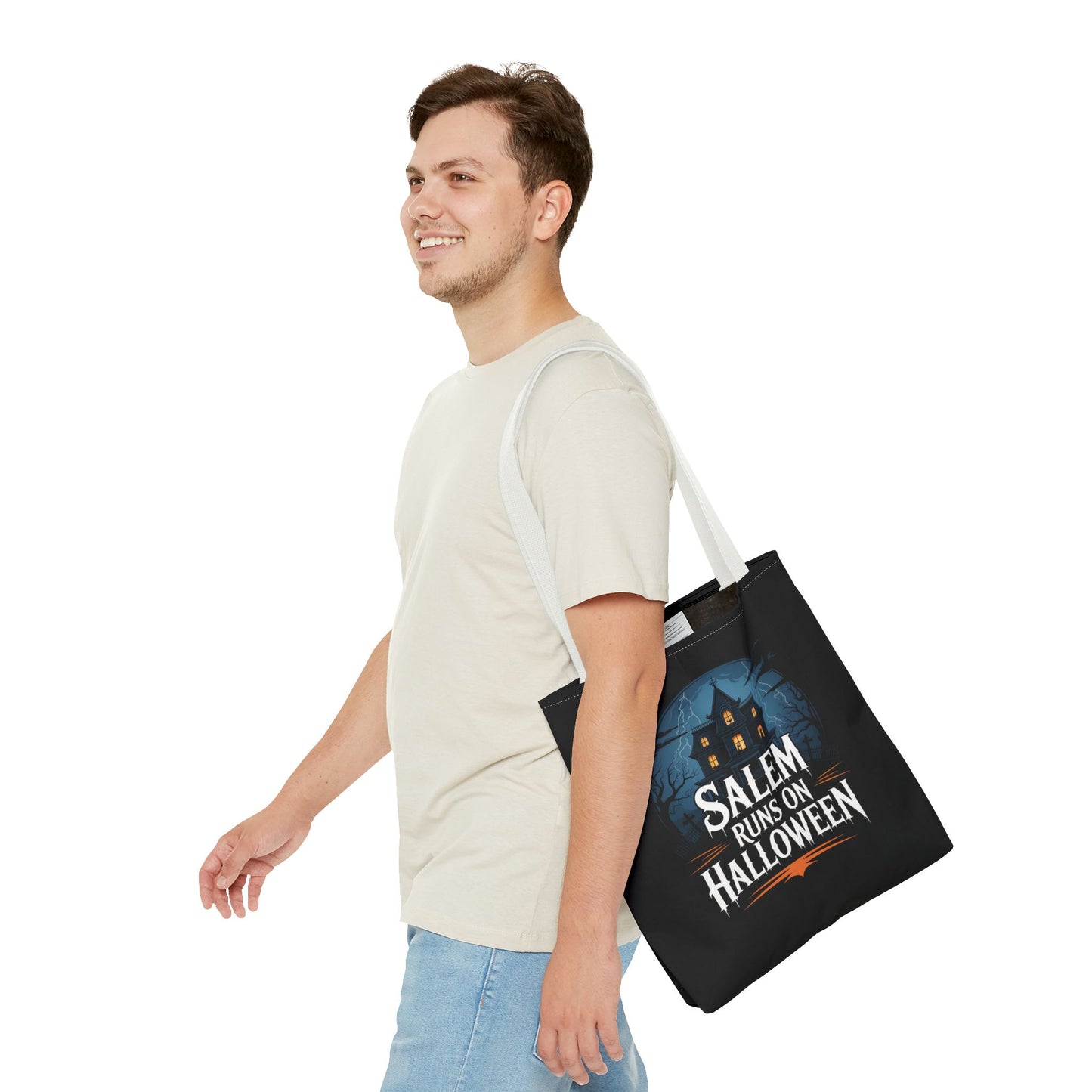Salem Runs on Halloween Tote Bag (AOP)