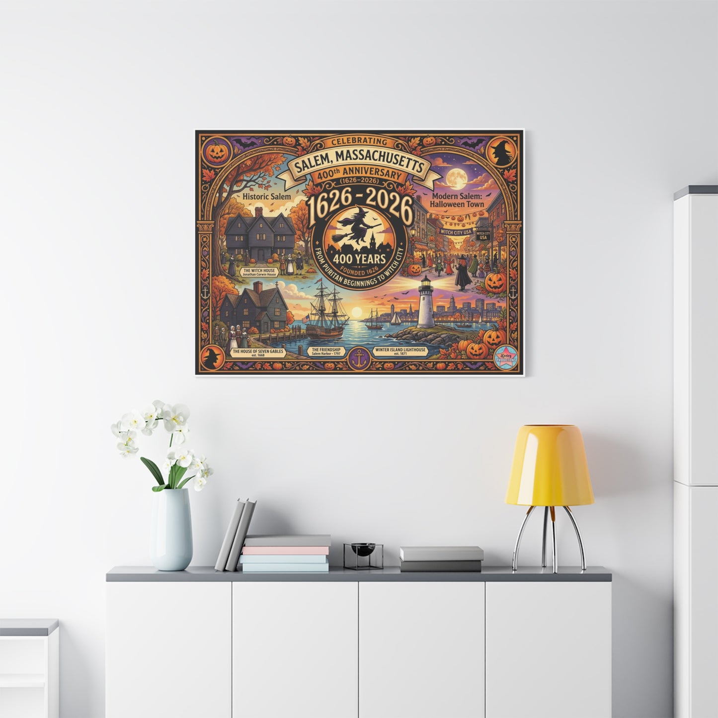 Celebrating Salem 400 Matte Canvas, Stretched, 1.25"