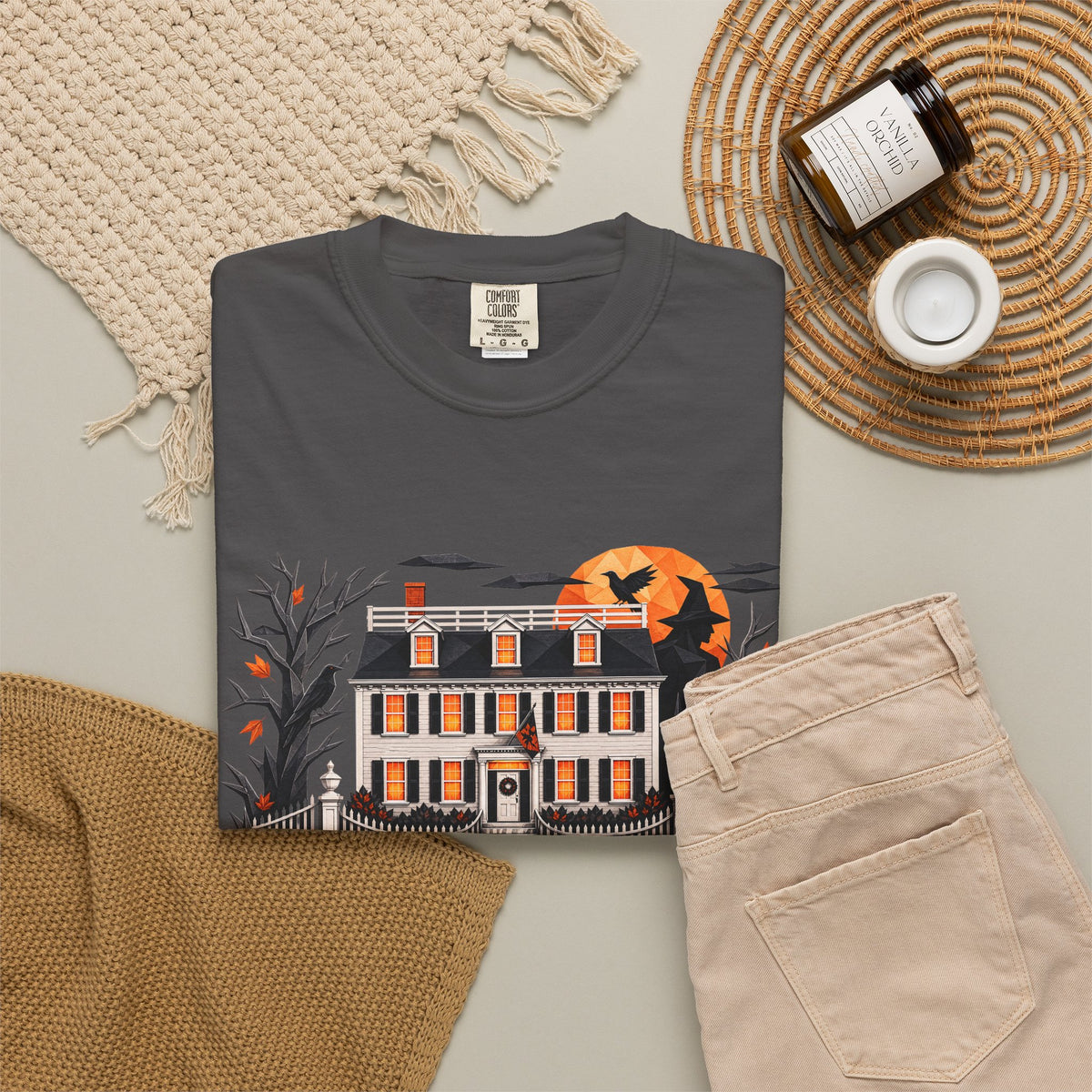 Salem 400 Ropes Mansion - Unisex Garment-Dyed T-shirt