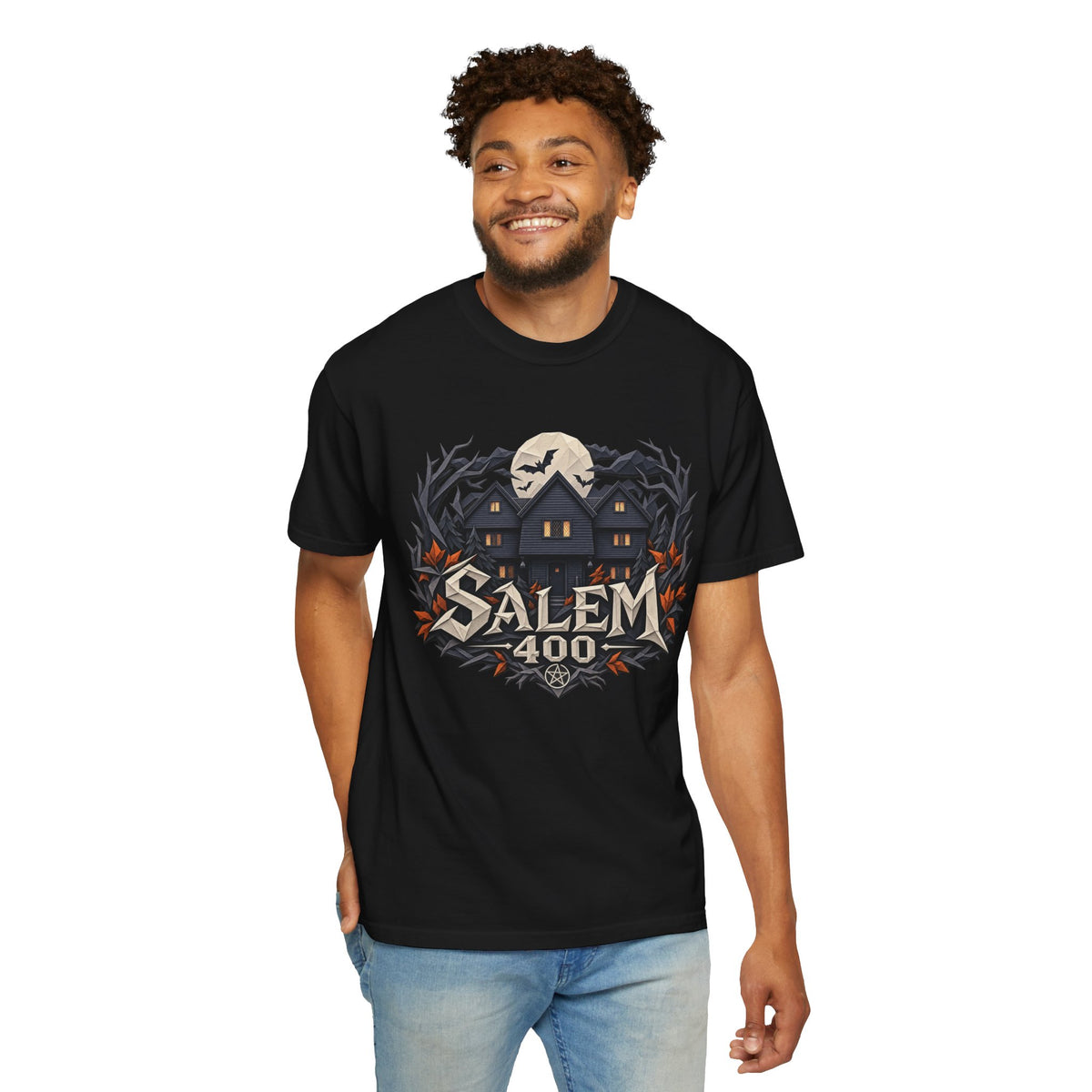 Salem 400 Witch House - Unisex Garment-Dyed T-shirt