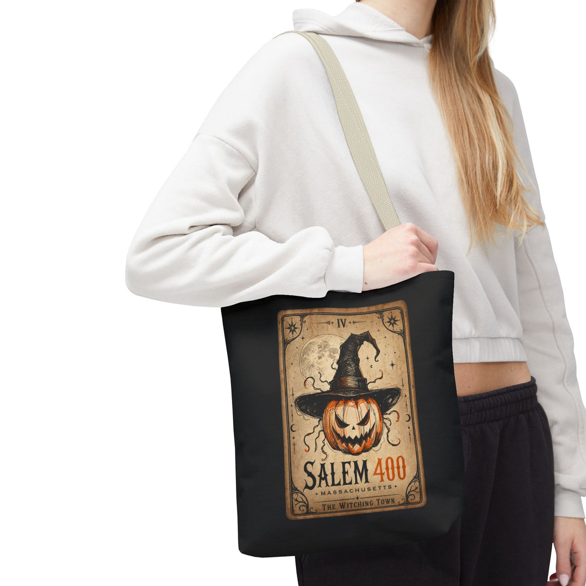 PUNKIN TAROT Tote Bag (AOP) – alternate view | SalemFootsteps