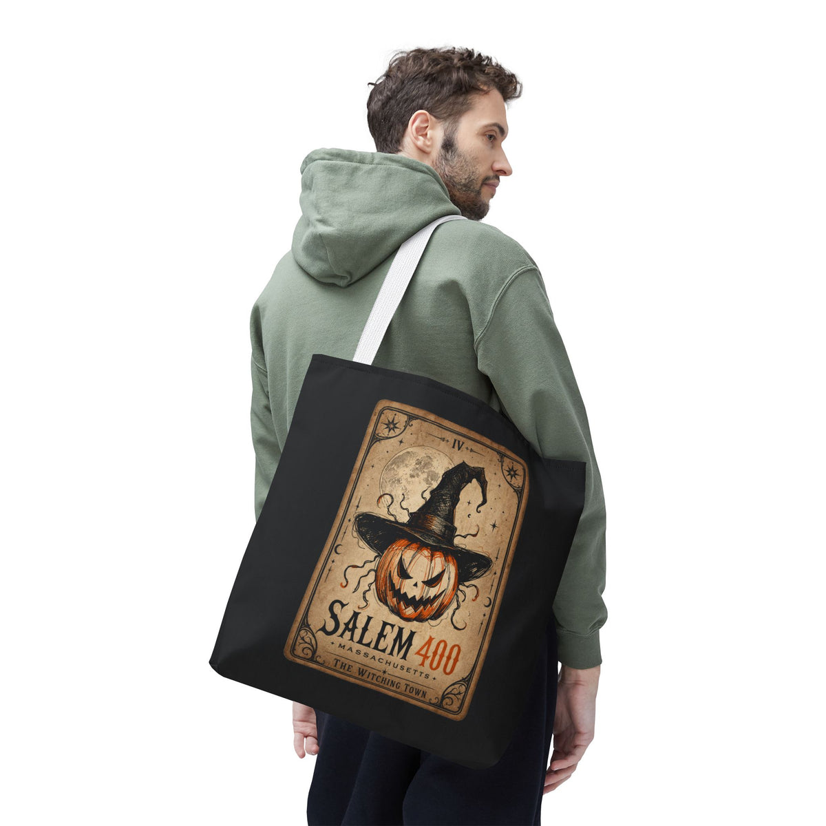 PUNKIN TAROT Tote Bag (AOP) – alternate view | SalemFootsteps