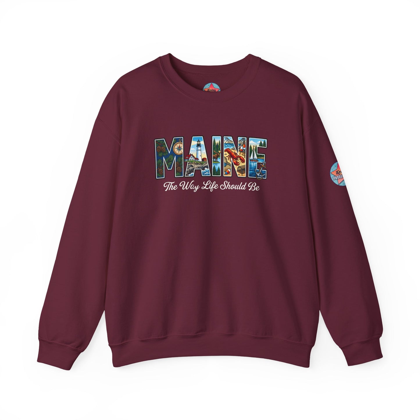 MAINE: The Way Life Should Be - Unisex Heavy Blend™ Crewneck Sweatshirt