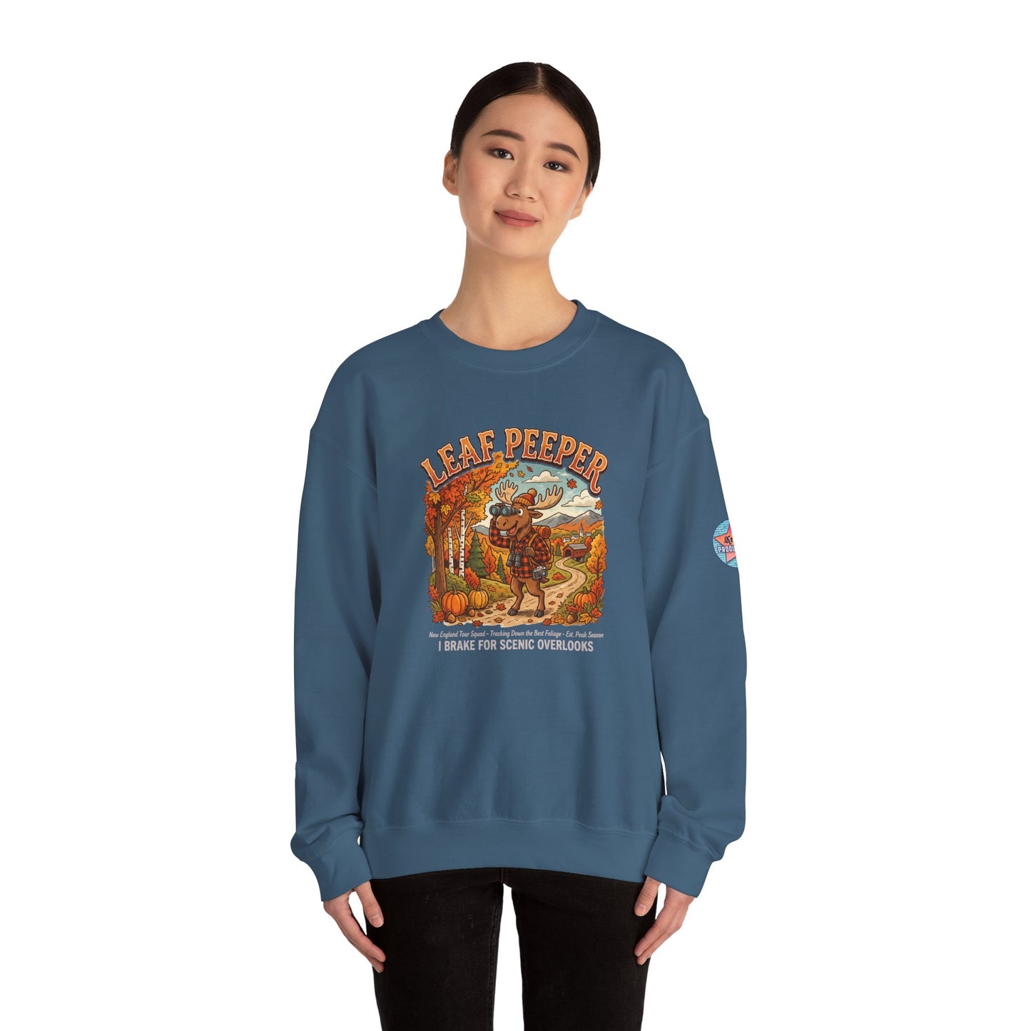 Leaf Peeper Moose - Unisex Heavy Blend™ Crewneck Sweatshirt