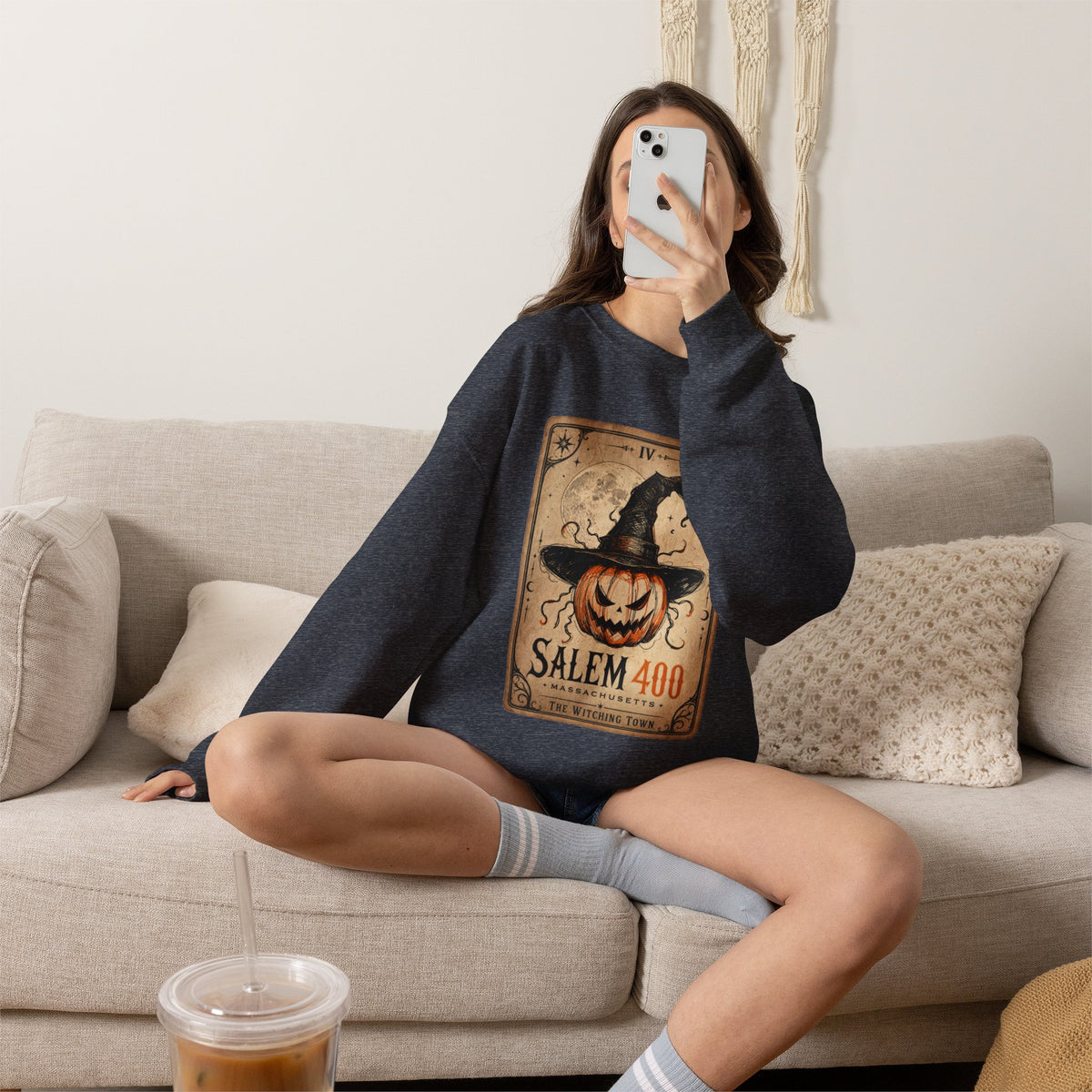 PUNKIN TAROT Unisex Heavy Blend™ Crewneck Sweatshirt – alternate view | SalemFootsteps