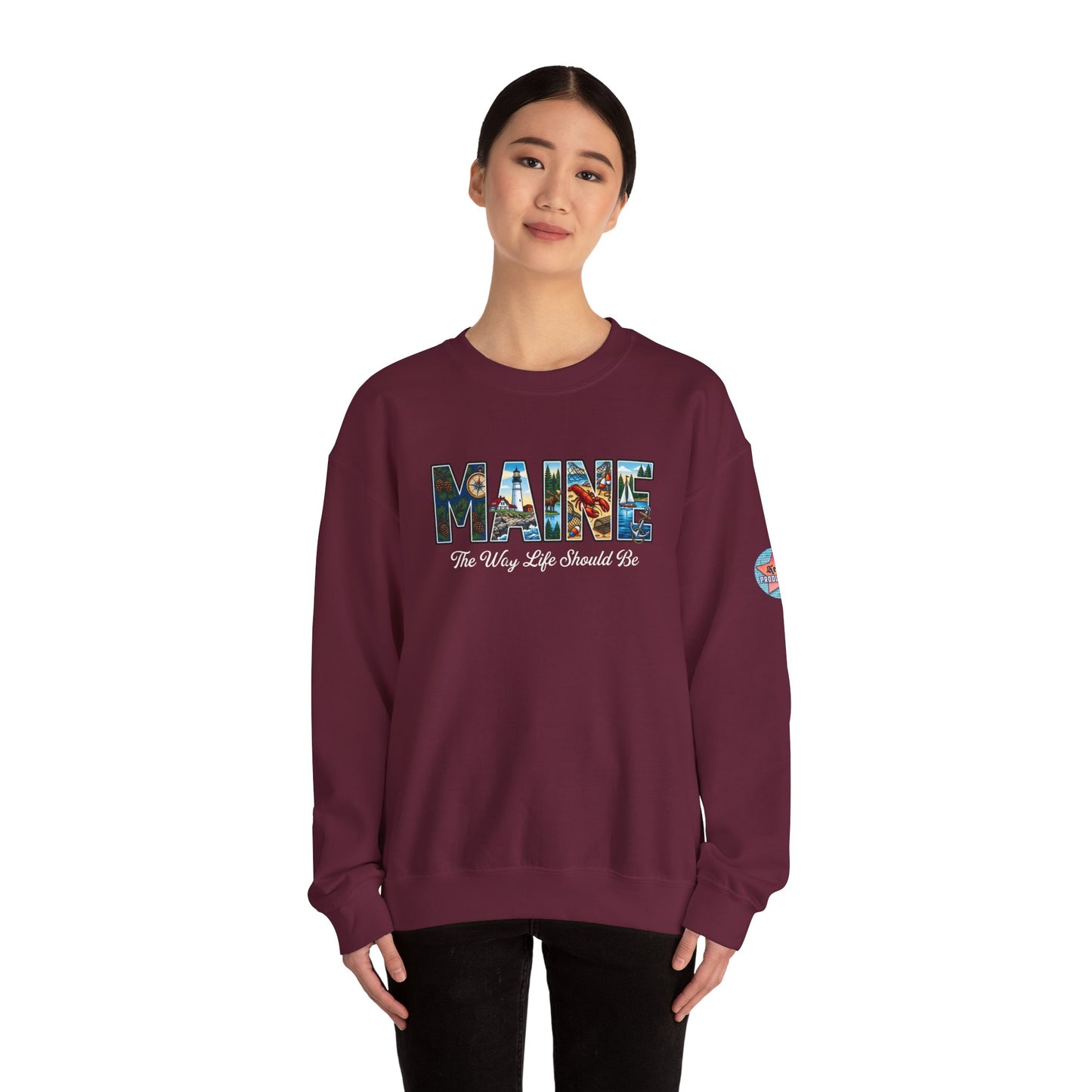 MAINE: The Way Life Should Be - Unisex Heavy Blend™ Crewneck Sweatshirt