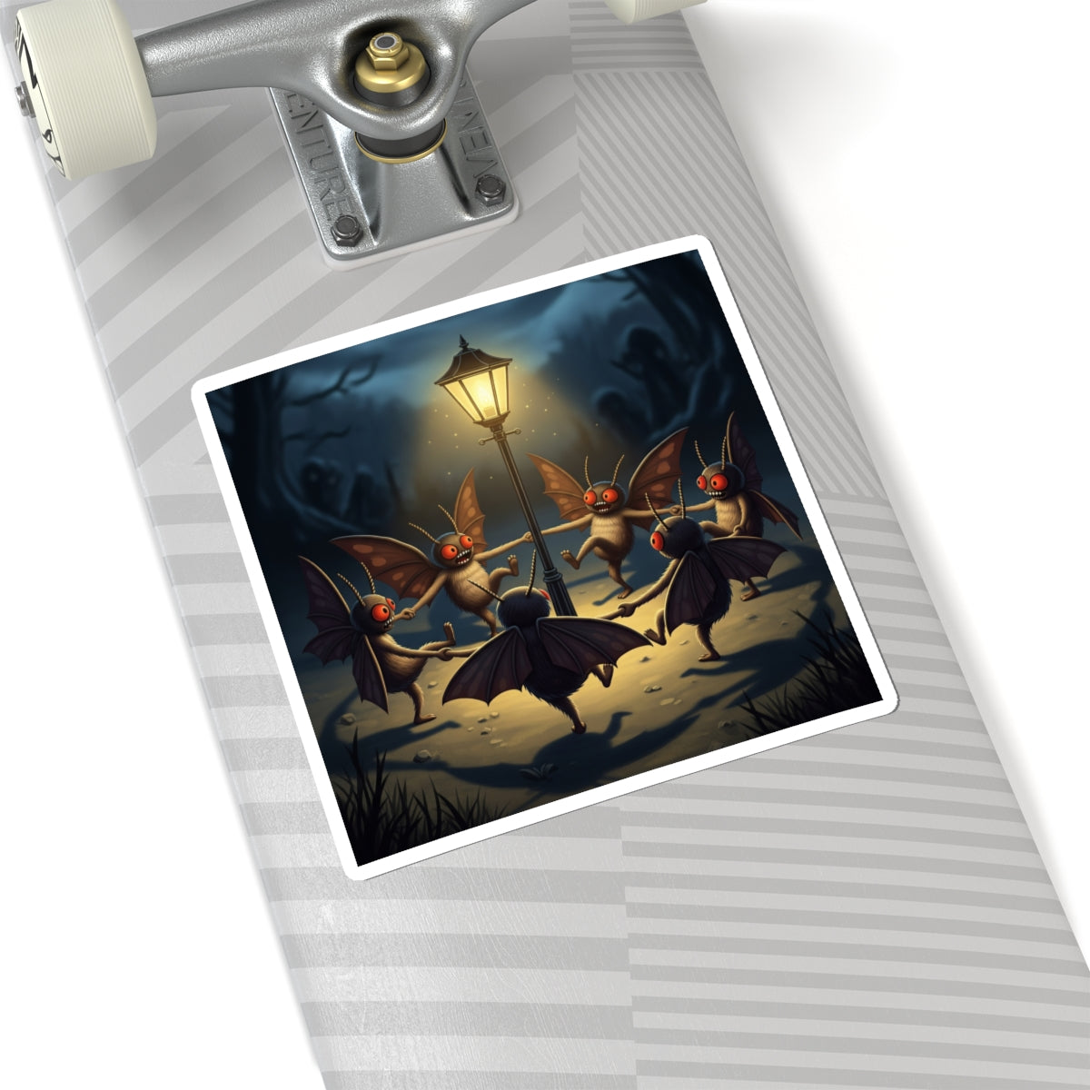 Mothman Lamp Celebration Kiss-Cut Stickers