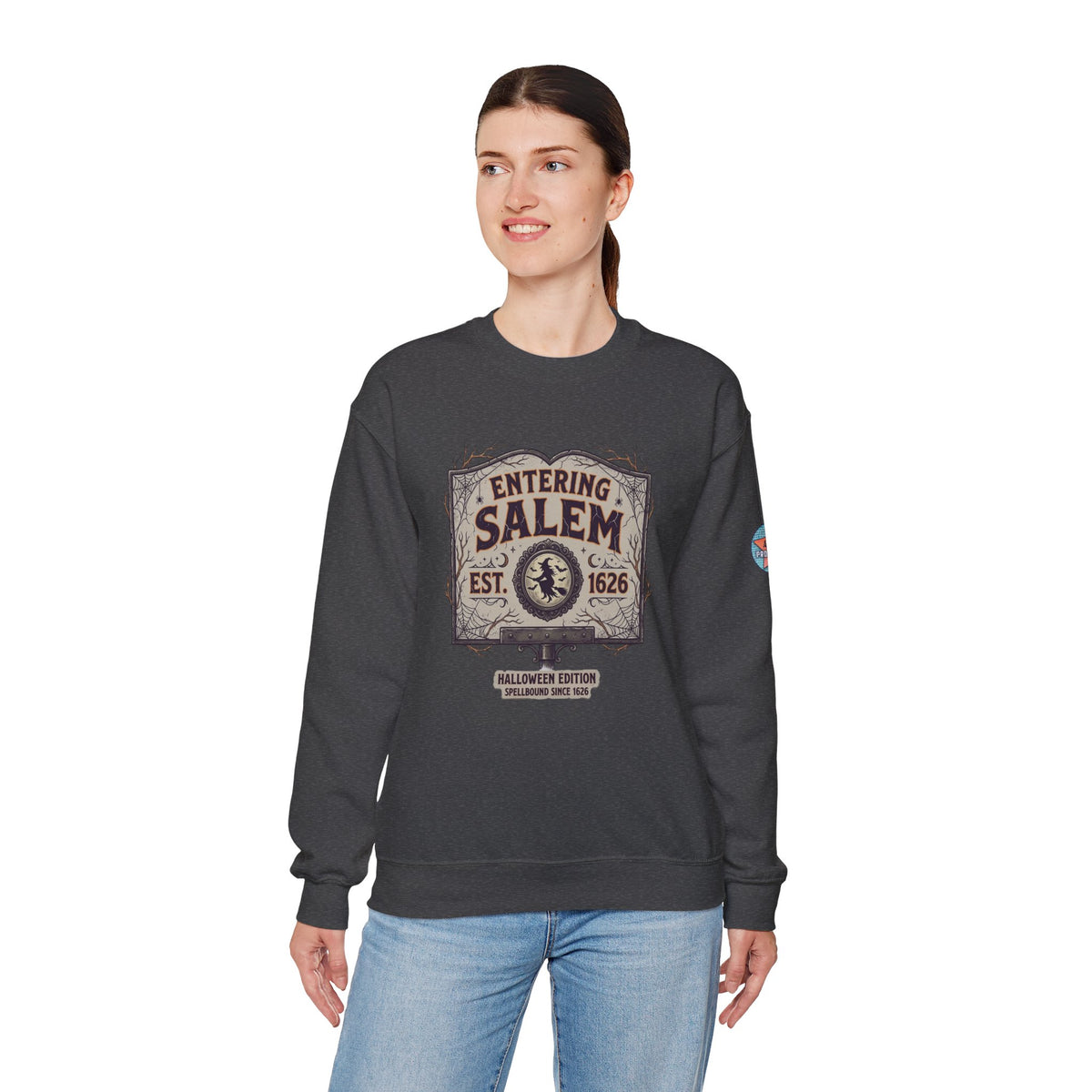 Spooky Entering Salem Unisex Heavy Blend™ Crewneck Sweatshirt