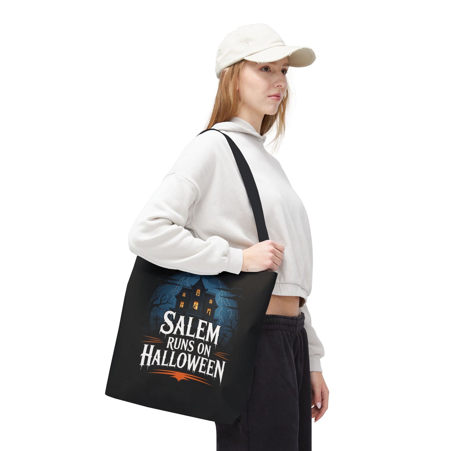 Salem Runs on Halloween Tote Bag (AOP)