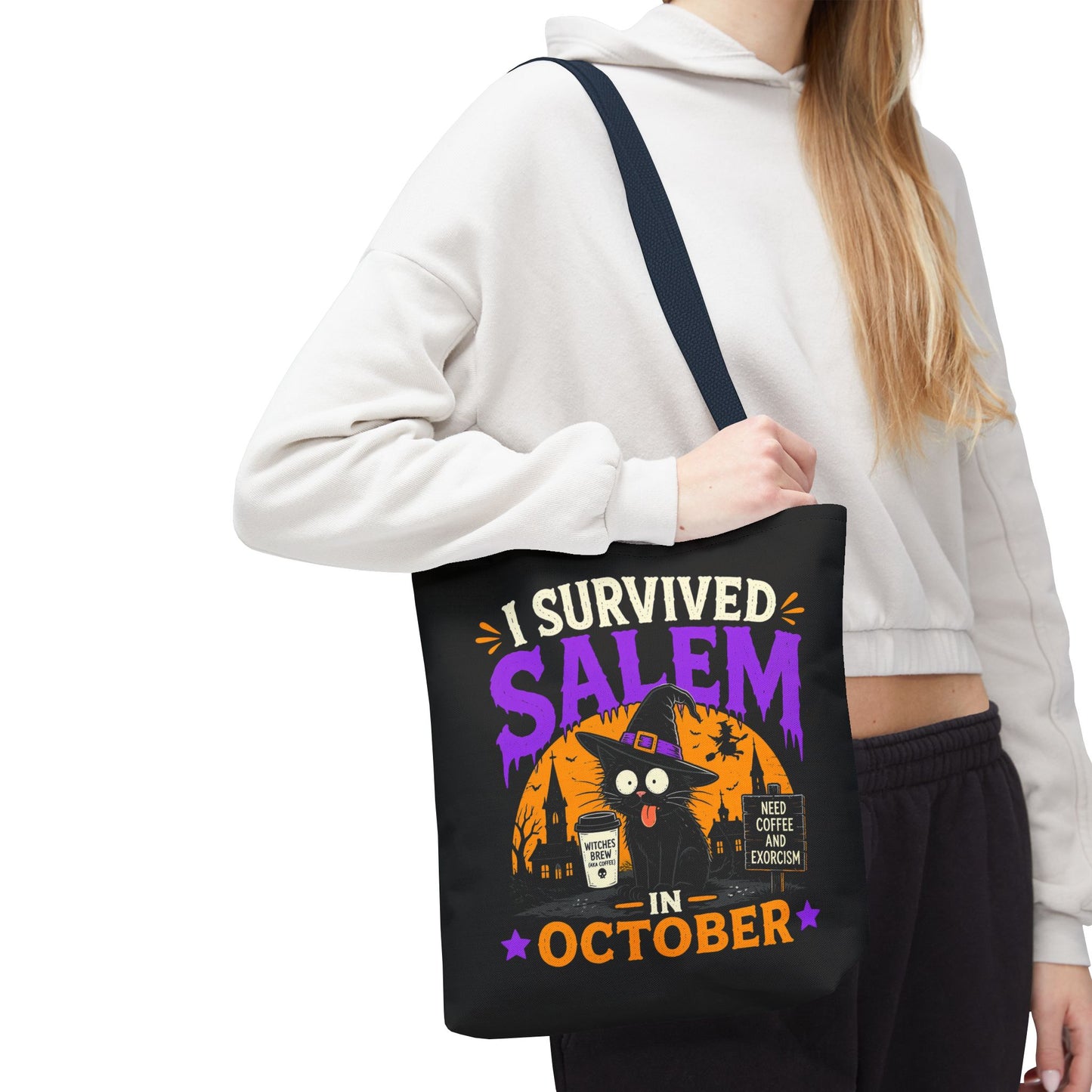 Survived Salem Cat - Tote Bag (AOP)