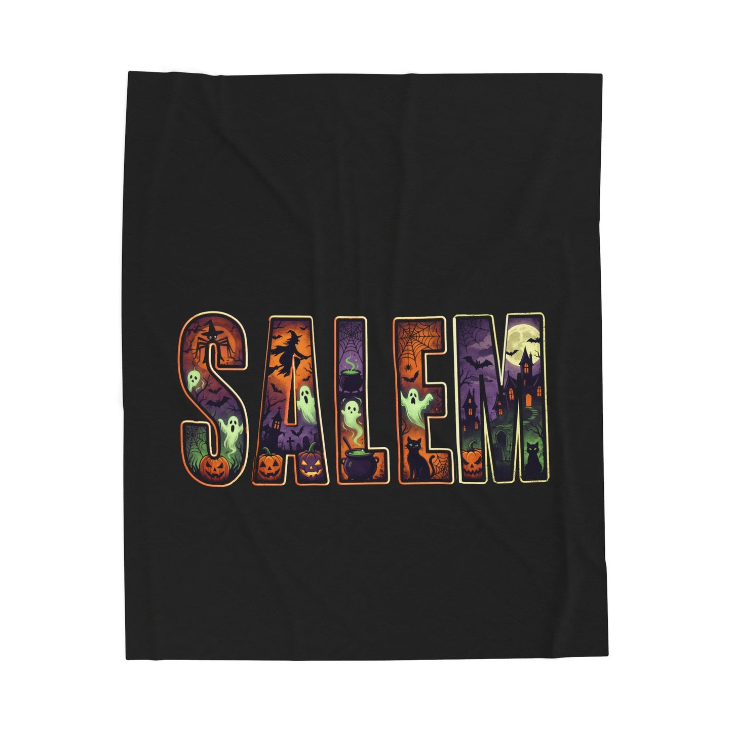 SALEM Spooky Velveteen Plush Blanket