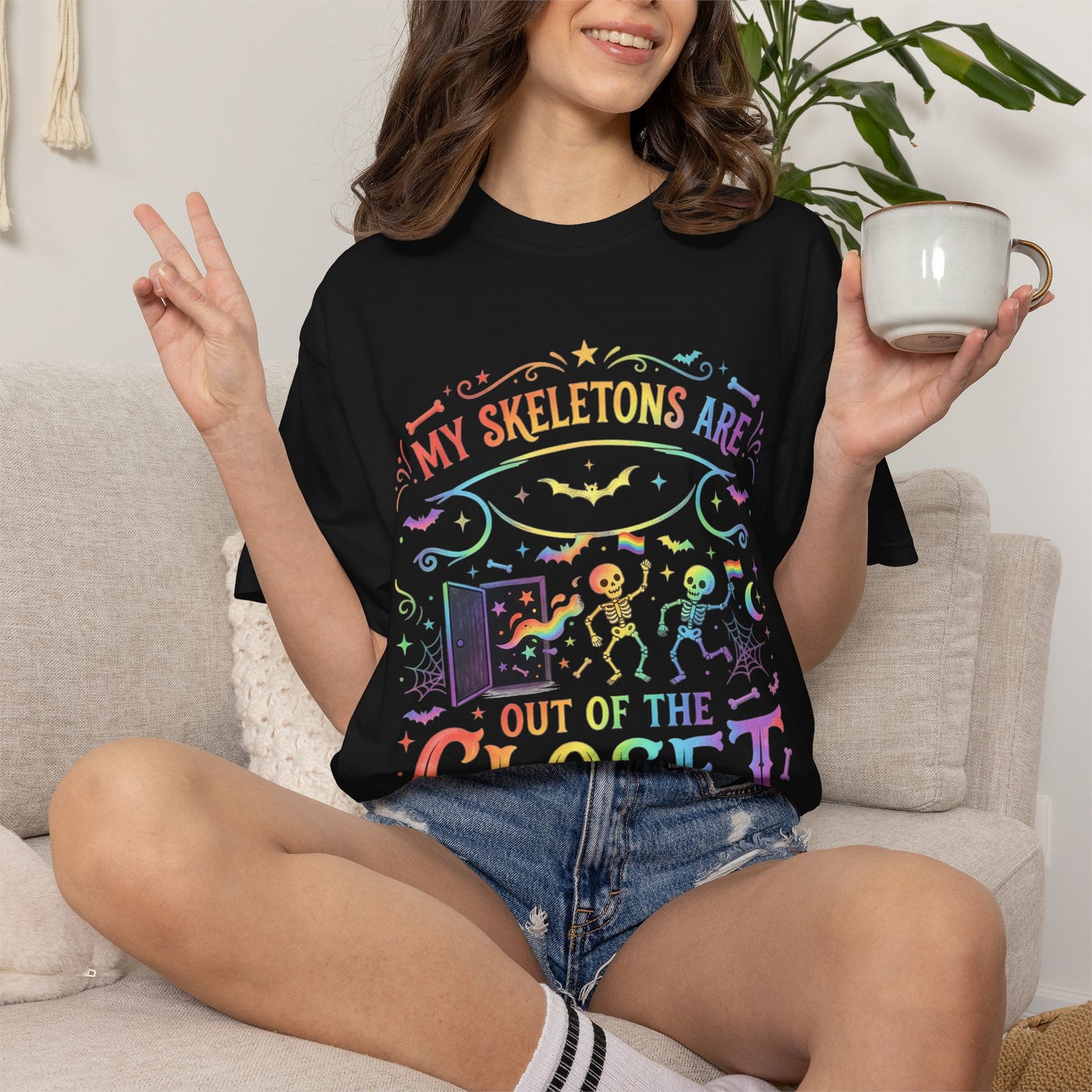 Skeleton Pride - Unisex Garment-Dyed T-shirt