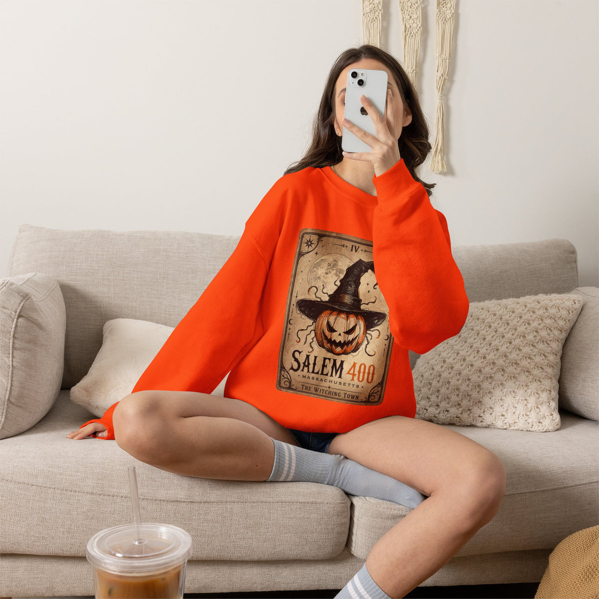 PUNKIN TAROT Unisex Heavy Blend™ Crewneck Sweatshirt – alternate view | SalemFootsteps