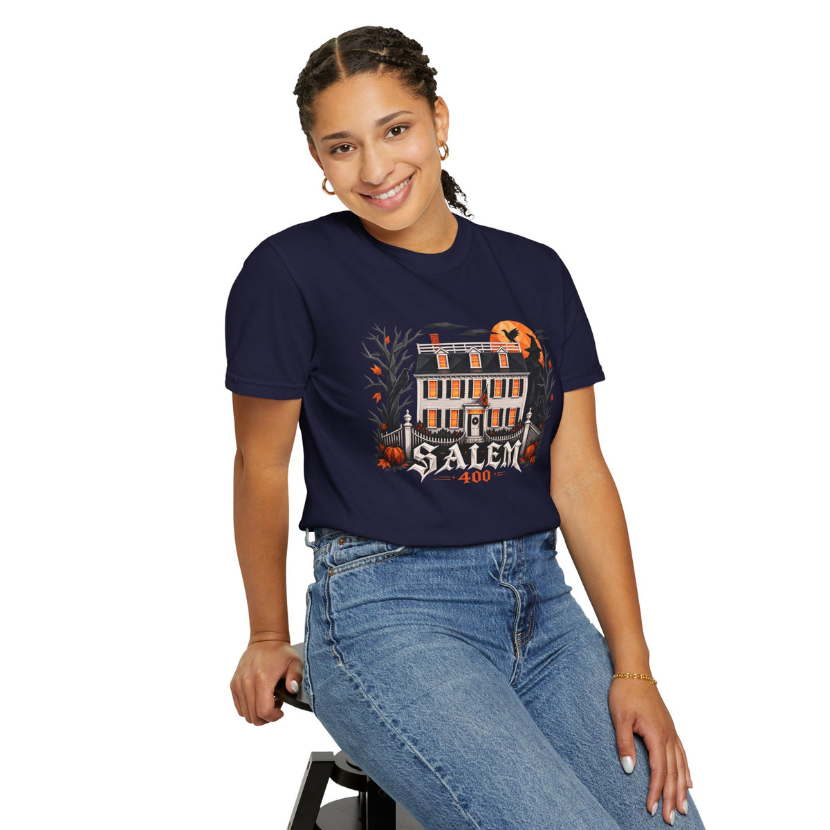 Salem 400 Ropes Mansion - Unisex Garment-Dyed T-shirt