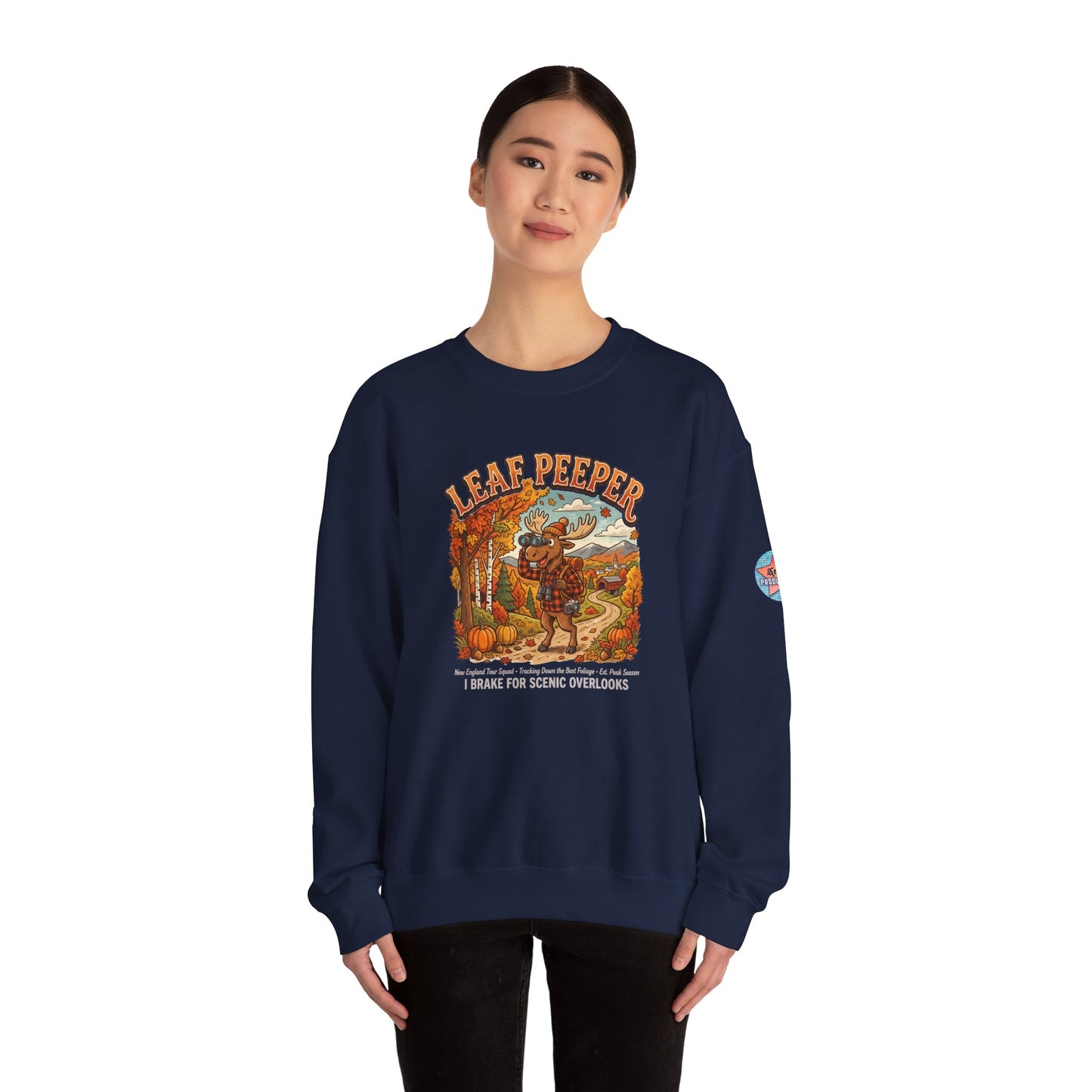 Leaf Peeper Moose - Unisex Heavy Blend™ Crewneck Sweatshirt