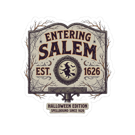 Spooky Entering Salem Kiss-Cut Stickers