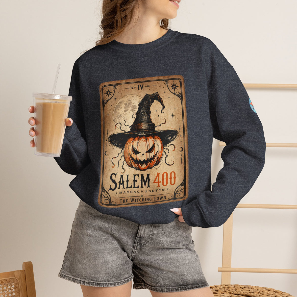 PUNKIN TAROT Unisex Heavy Blend™ Crewneck Sweatshirt – alternate view | SalemFootsteps