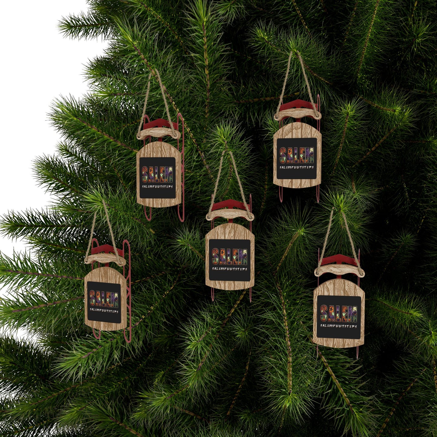 SALEM SPOOKY Sled Ornaments