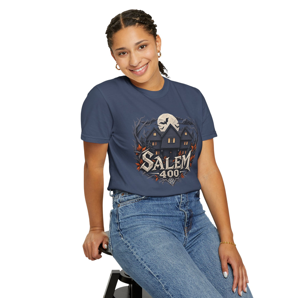 Salem 400 Witch House - Unisex Garment-Dyed T-shirt