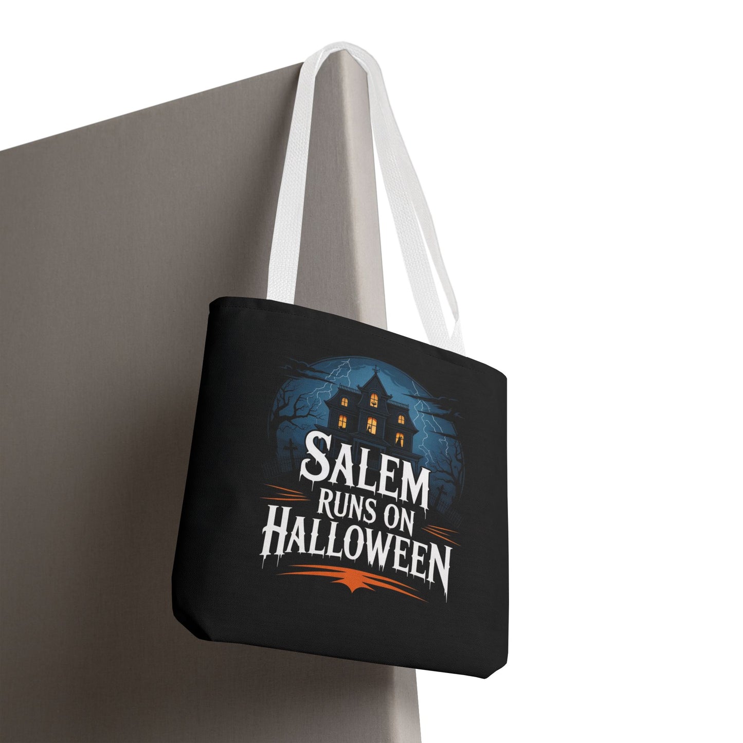 Salem Runs on Halloween Tote Bag (AOP)