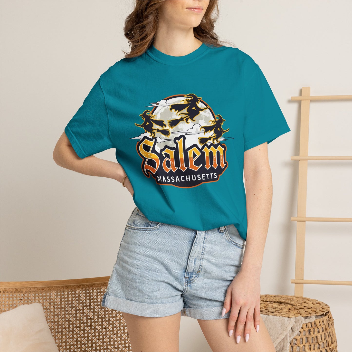 SALEM LOGO Unisex Garment-Dyed T-shirt