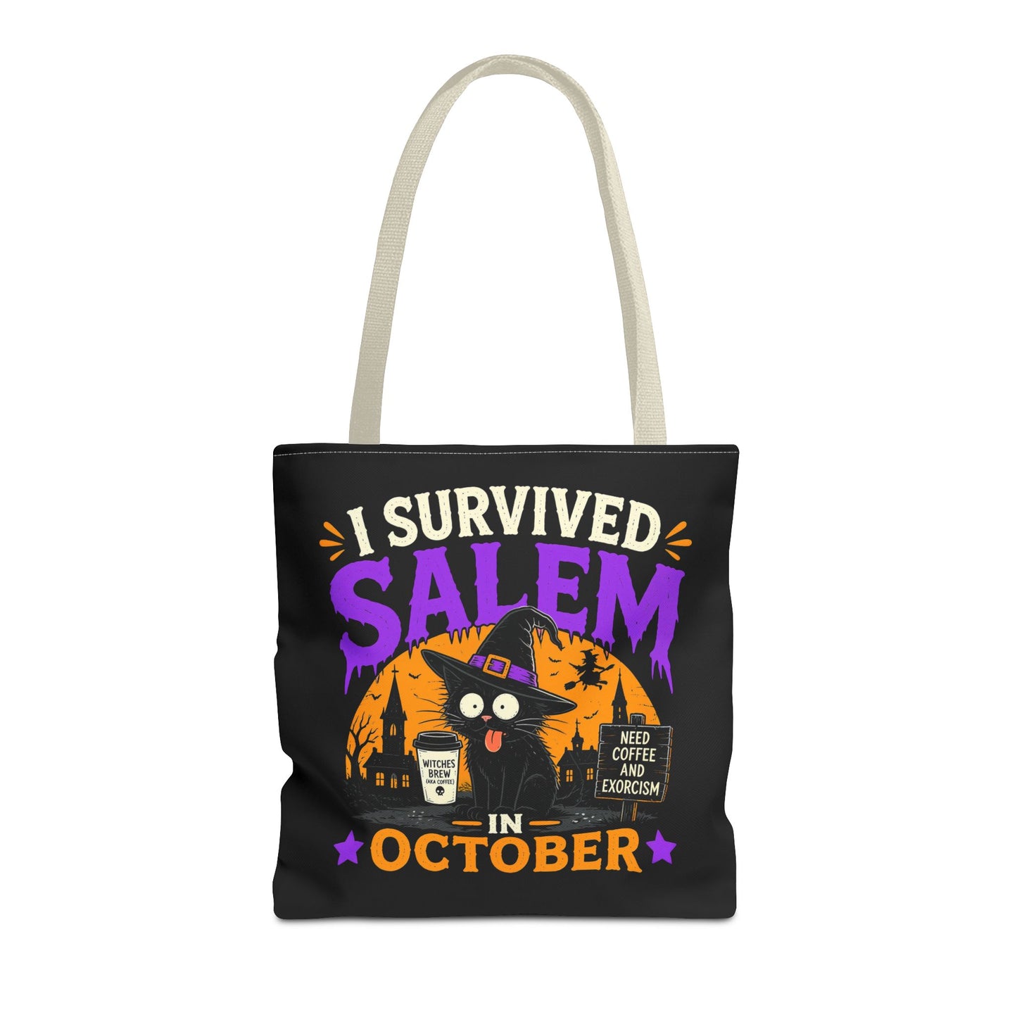 Survived Salem Cat - Tote Bag (AOP)