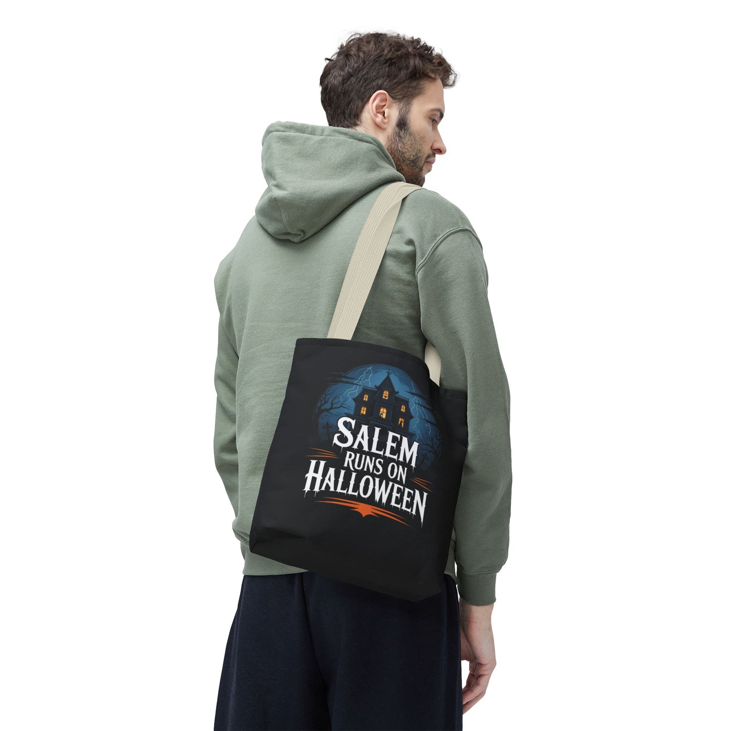 Salem Runs on Halloween Tote Bag (AOP)