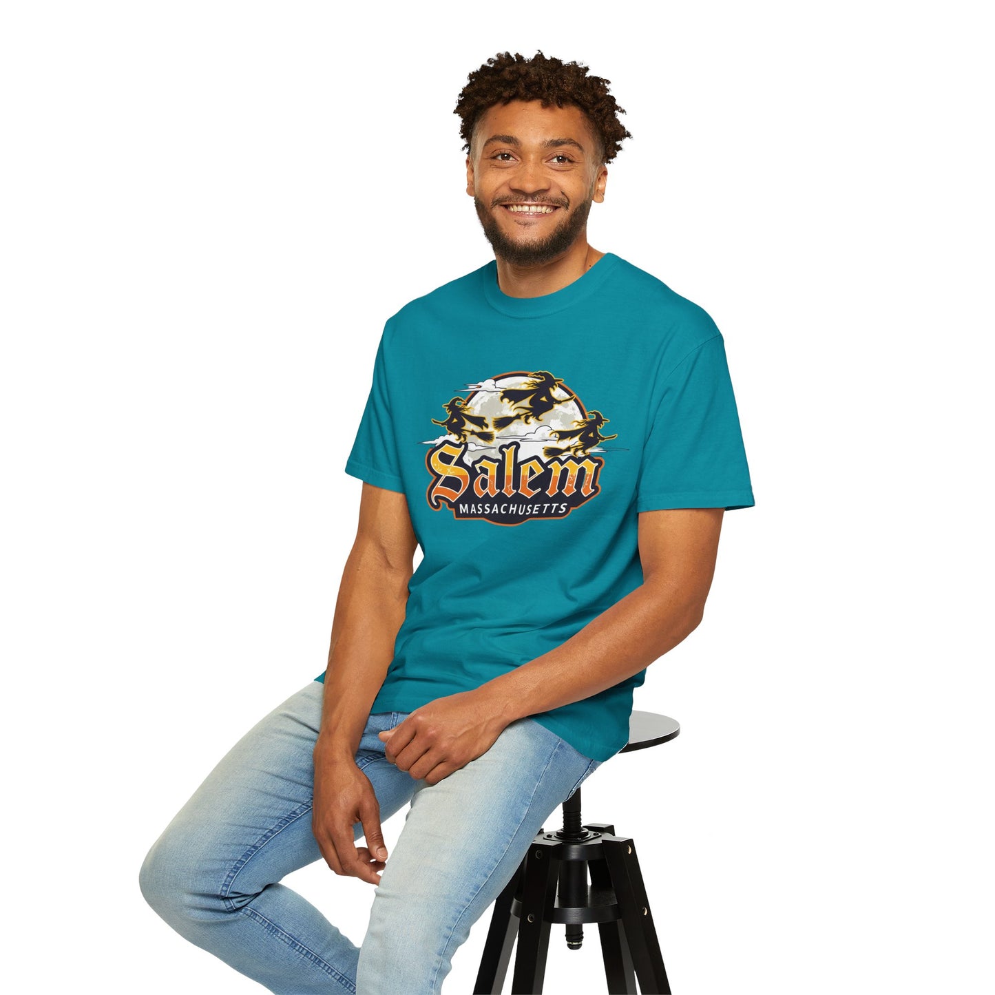 SALEM LOGO Unisex Garment-Dyed T-shirt