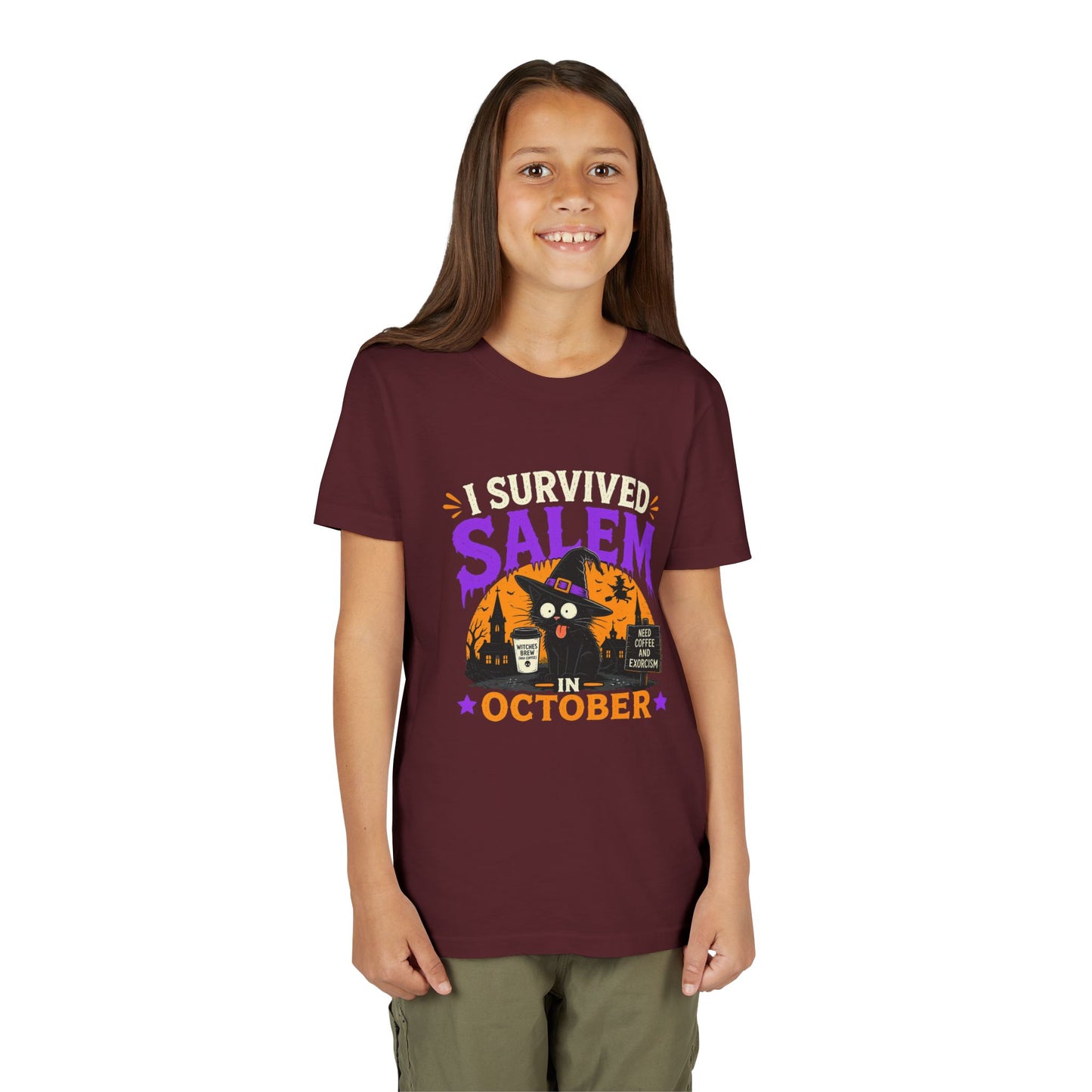 Survived Salem Cat - Youth Short Sleeve Tee