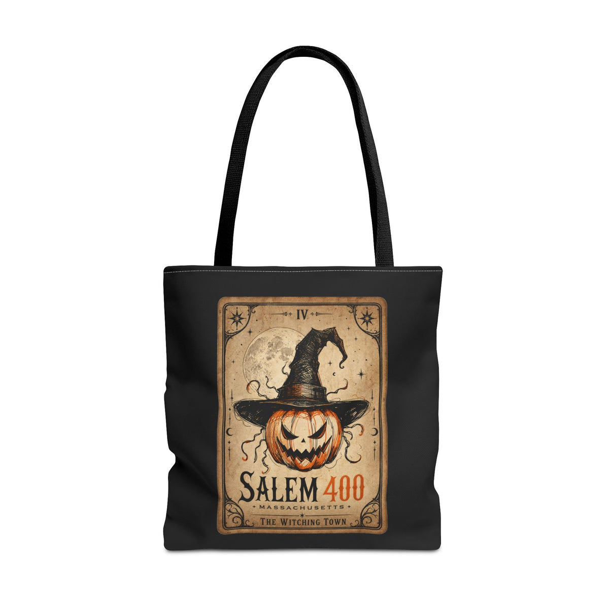 PUNKIN TAROT Tote Bag (AOP) – detail view | SalemFootsteps