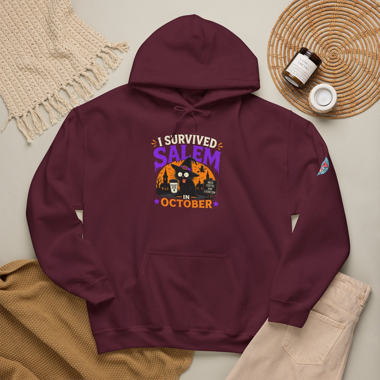 Survived Salem Cat - Unisex Heavy Blend™ Hooded Sweatshirt