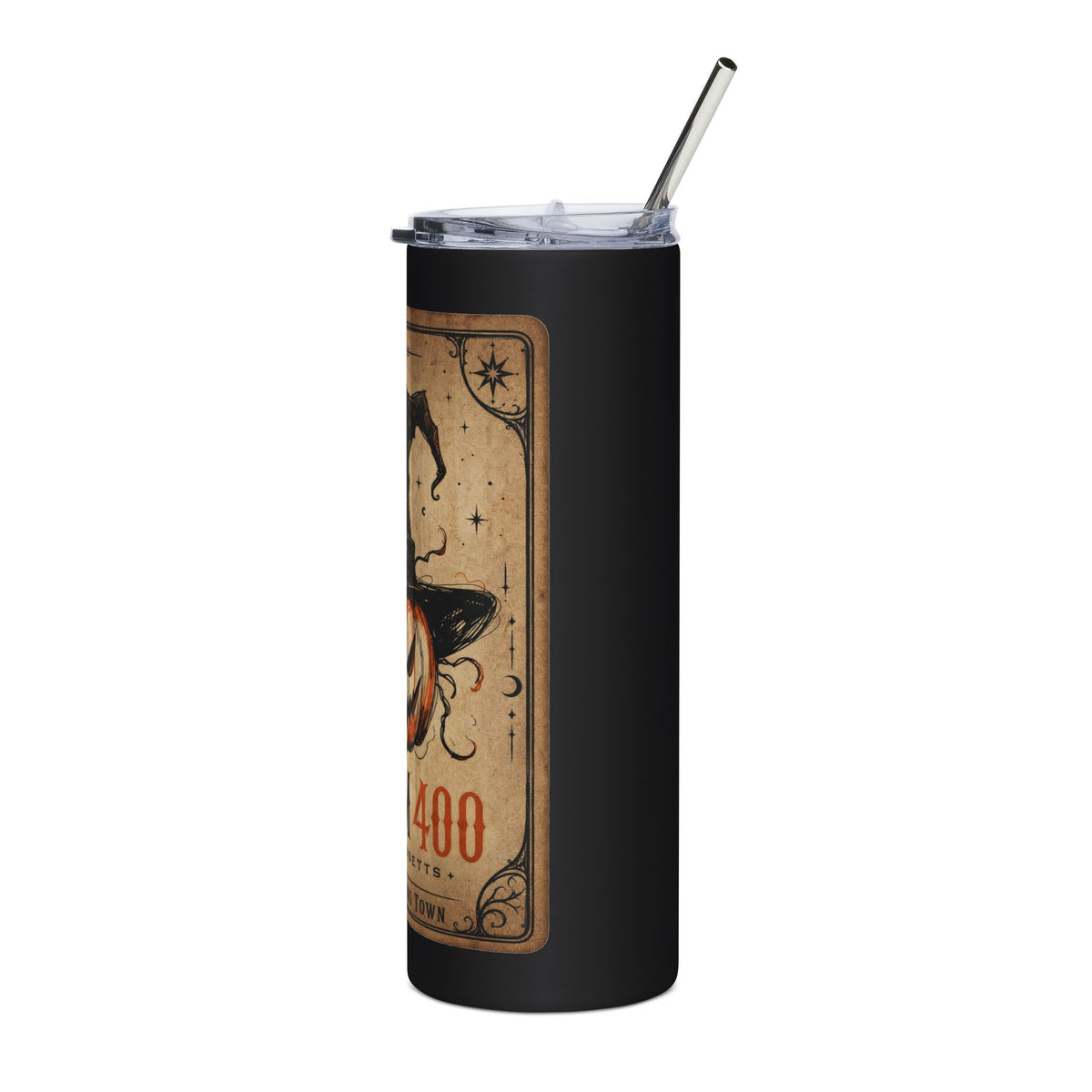 PUNKIN TAROT Stainless Steel Tumbler, 20oz – alternate view | SalemFootsteps