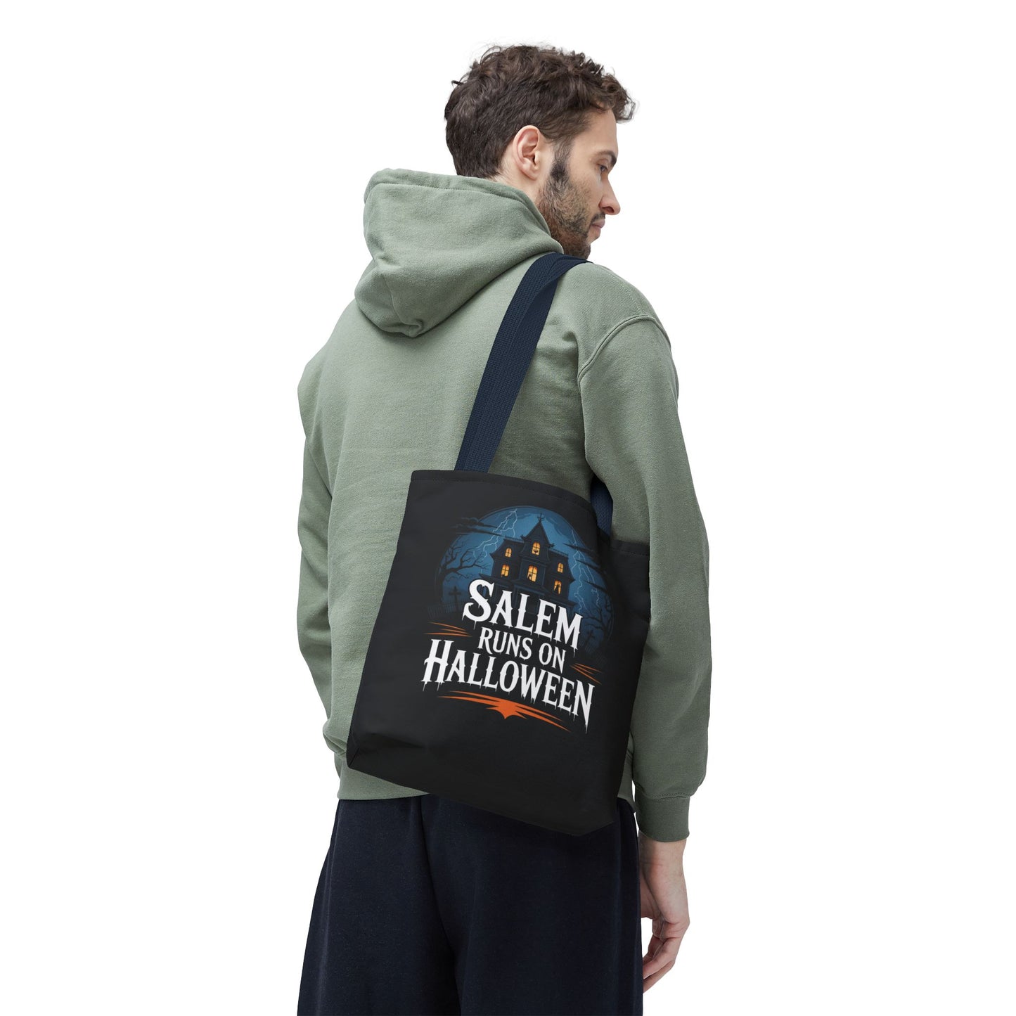 Salem Runs on Halloween Tote Bag (AOP)
