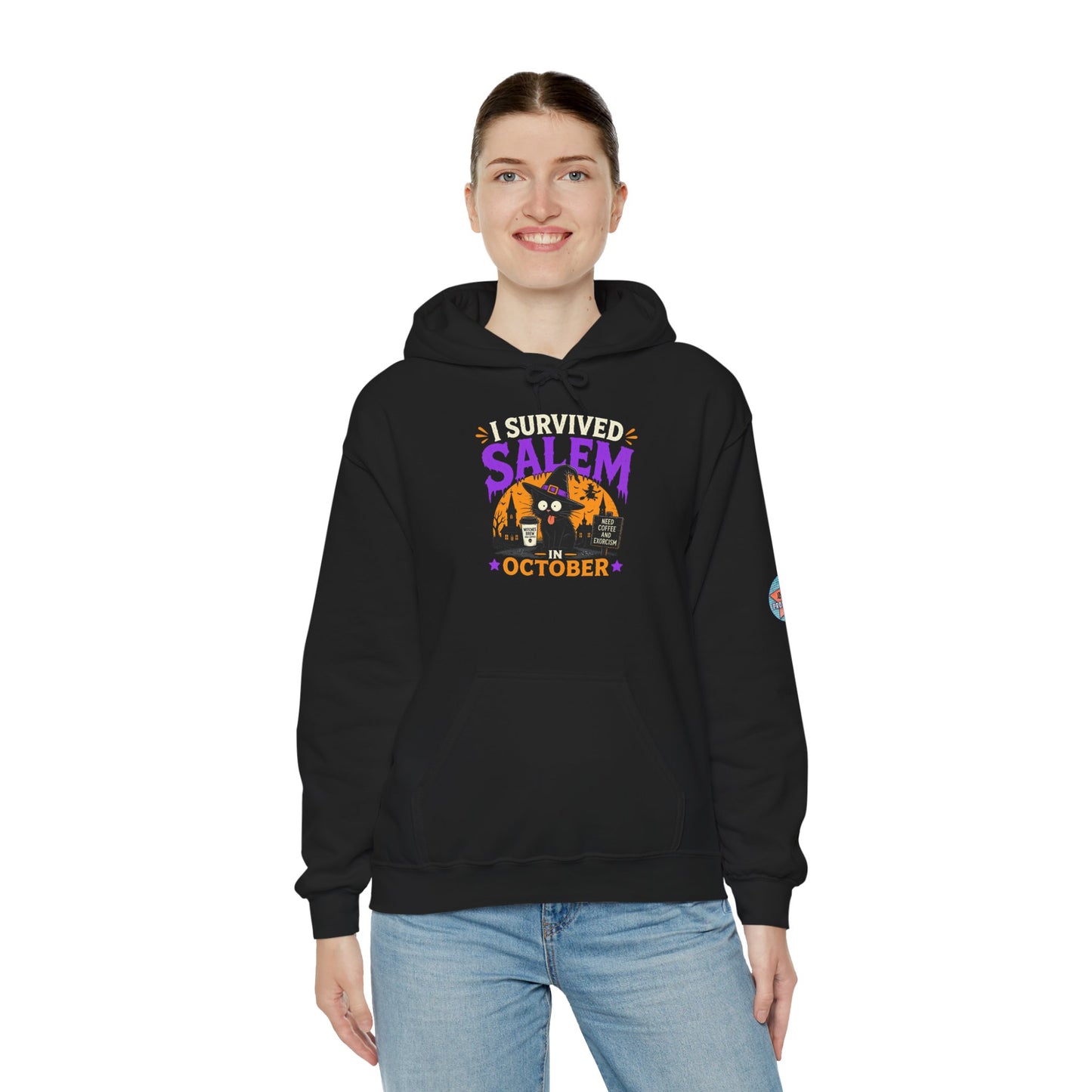 Survived Salem Cat - Unisex Heavy Blend™ Hooded Sweatshirt