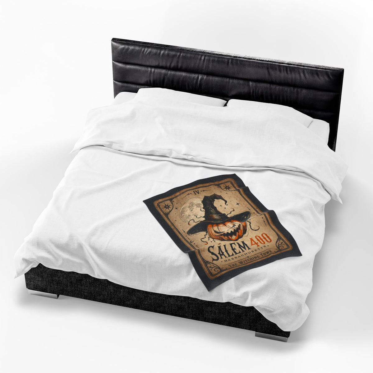 PUNKIN TAROT Velveteen Plush Blanket – alternate view | SalemFootsteps