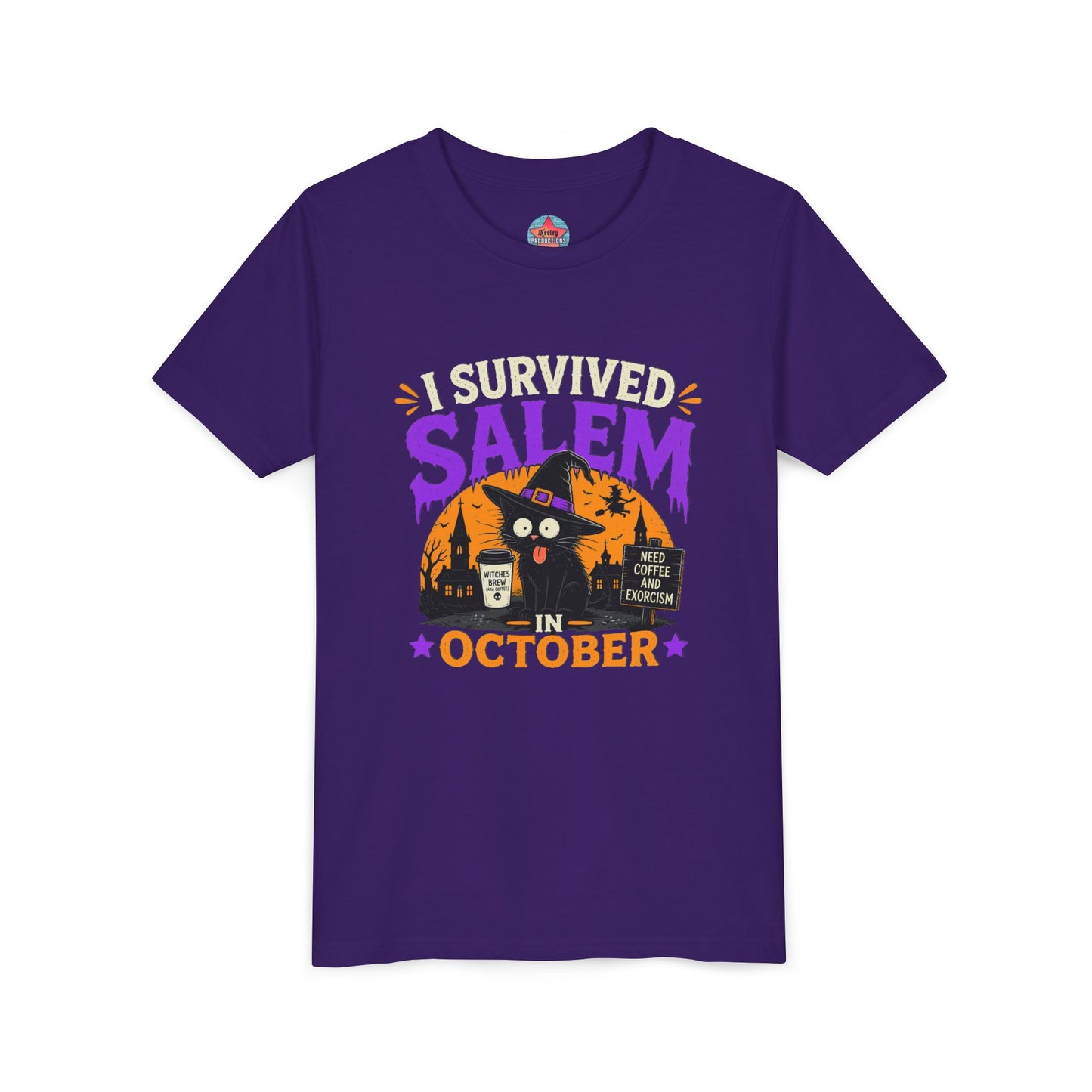 Survived Salem Cat - Youth Short Sleeve Tee