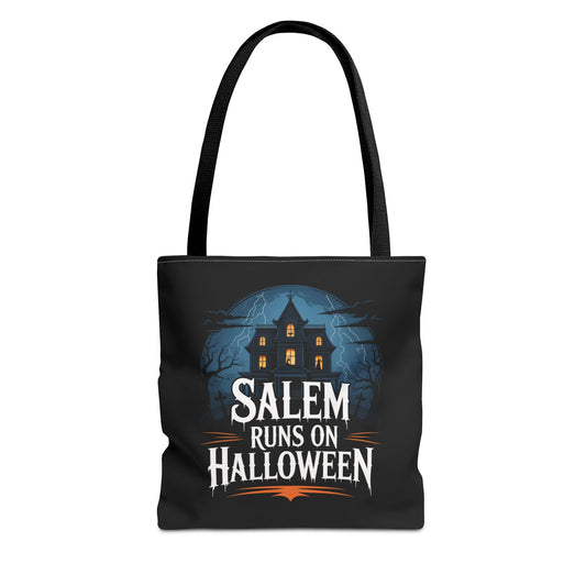 Salem Runs on Halloween Tote Bag (AOP)