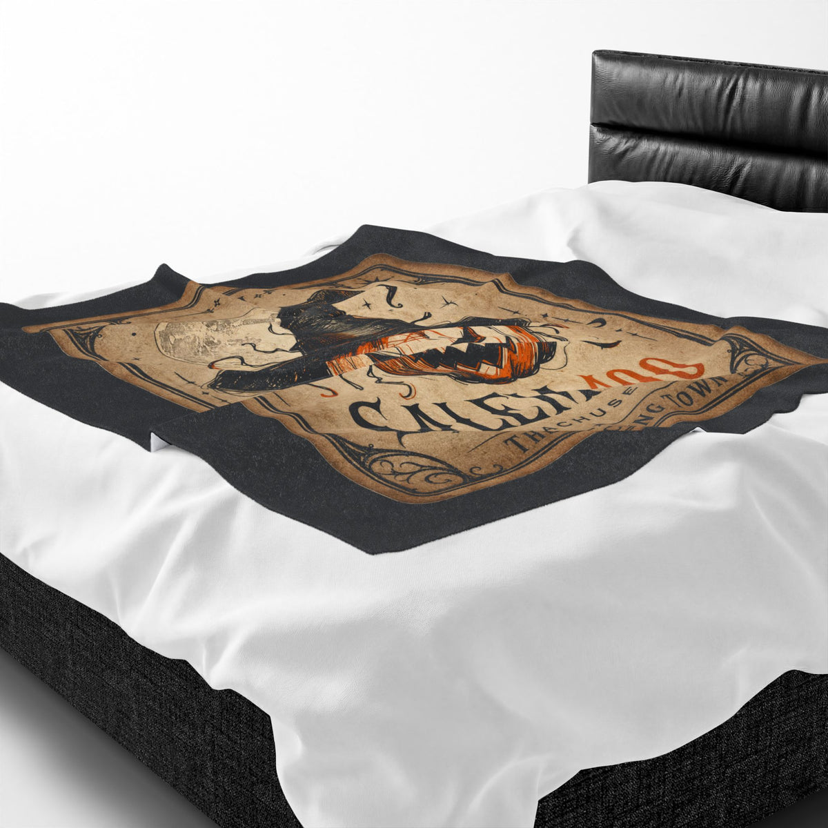 PUNKIN TAROT Velveteen Plush Blanket – alternate view | SalemFootsteps