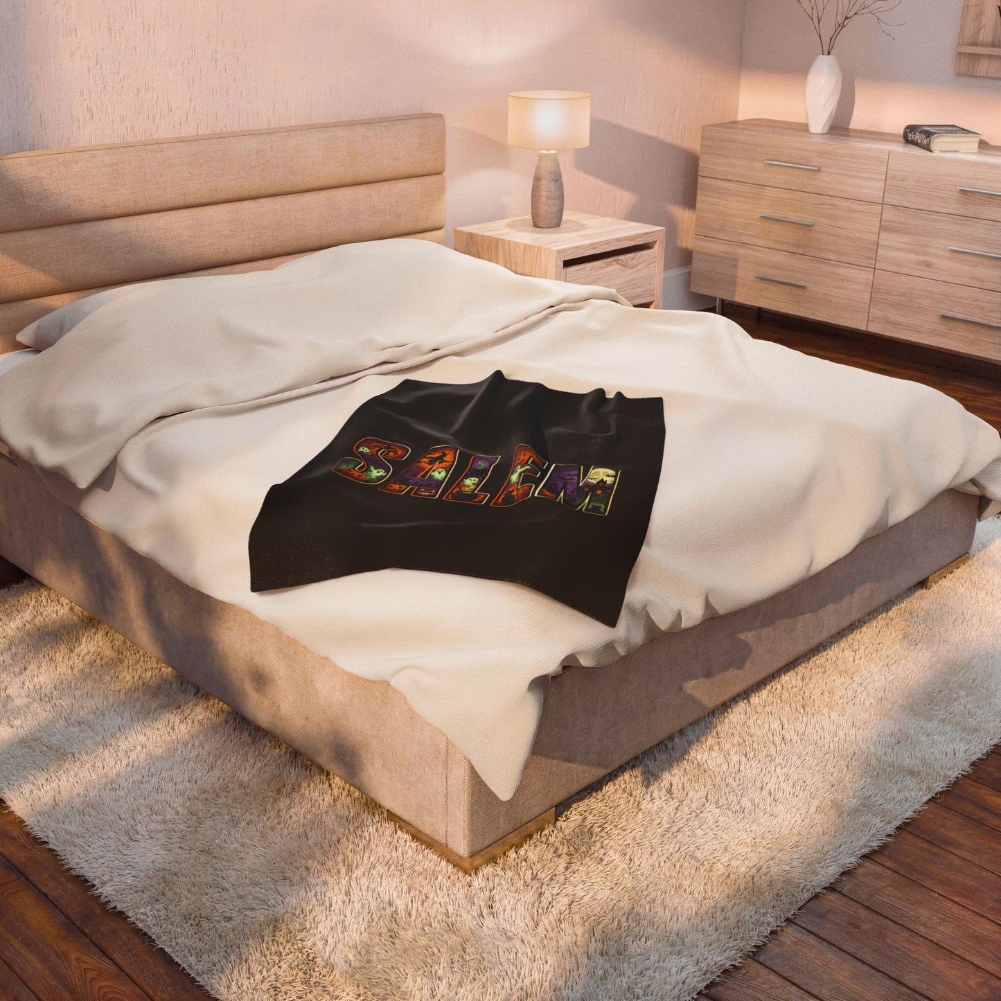 SALEM Spooky Velveteen Plush Blanket