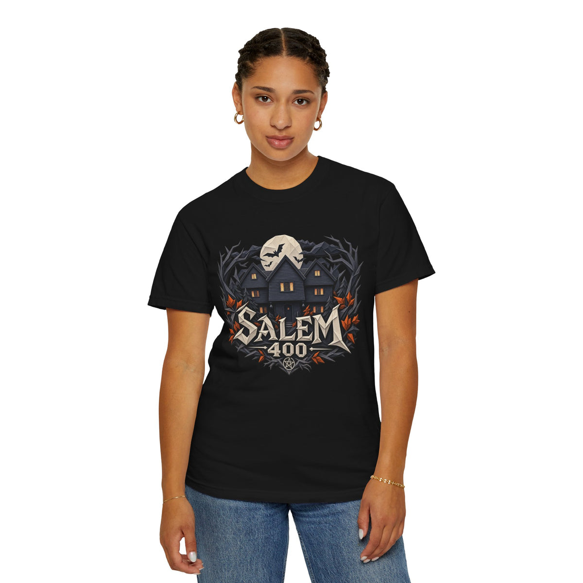 Salem 400 Witch House - Unisex Garment-Dyed T-shirt